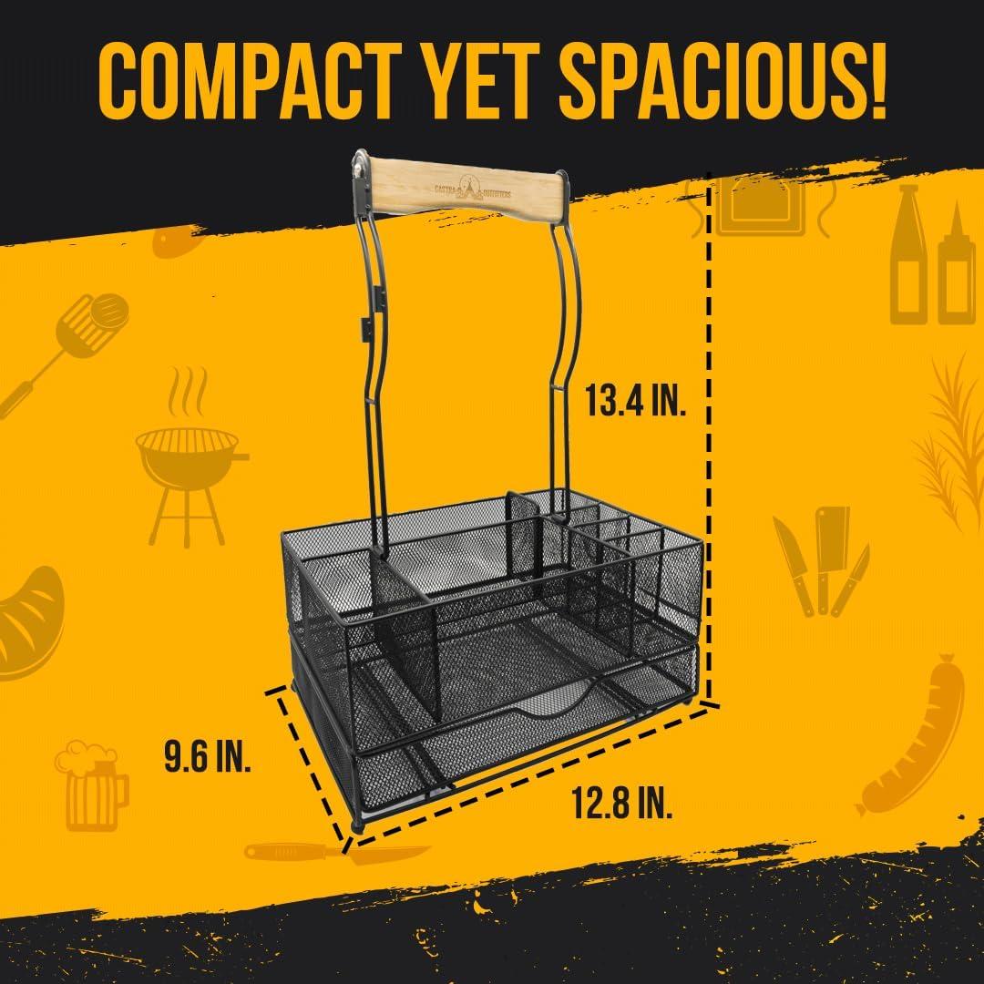 Caddy de Parrilla Plegable Castra Outfitters 34x24 cm Negro