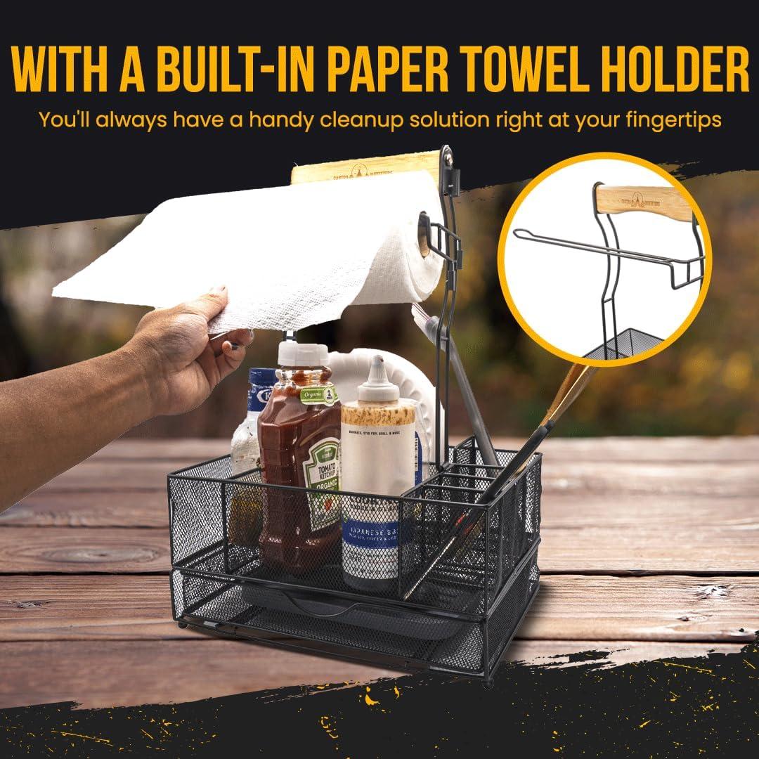 Caddy de Parrilla Plegable Castra Outfitters 34x24 cm Negro