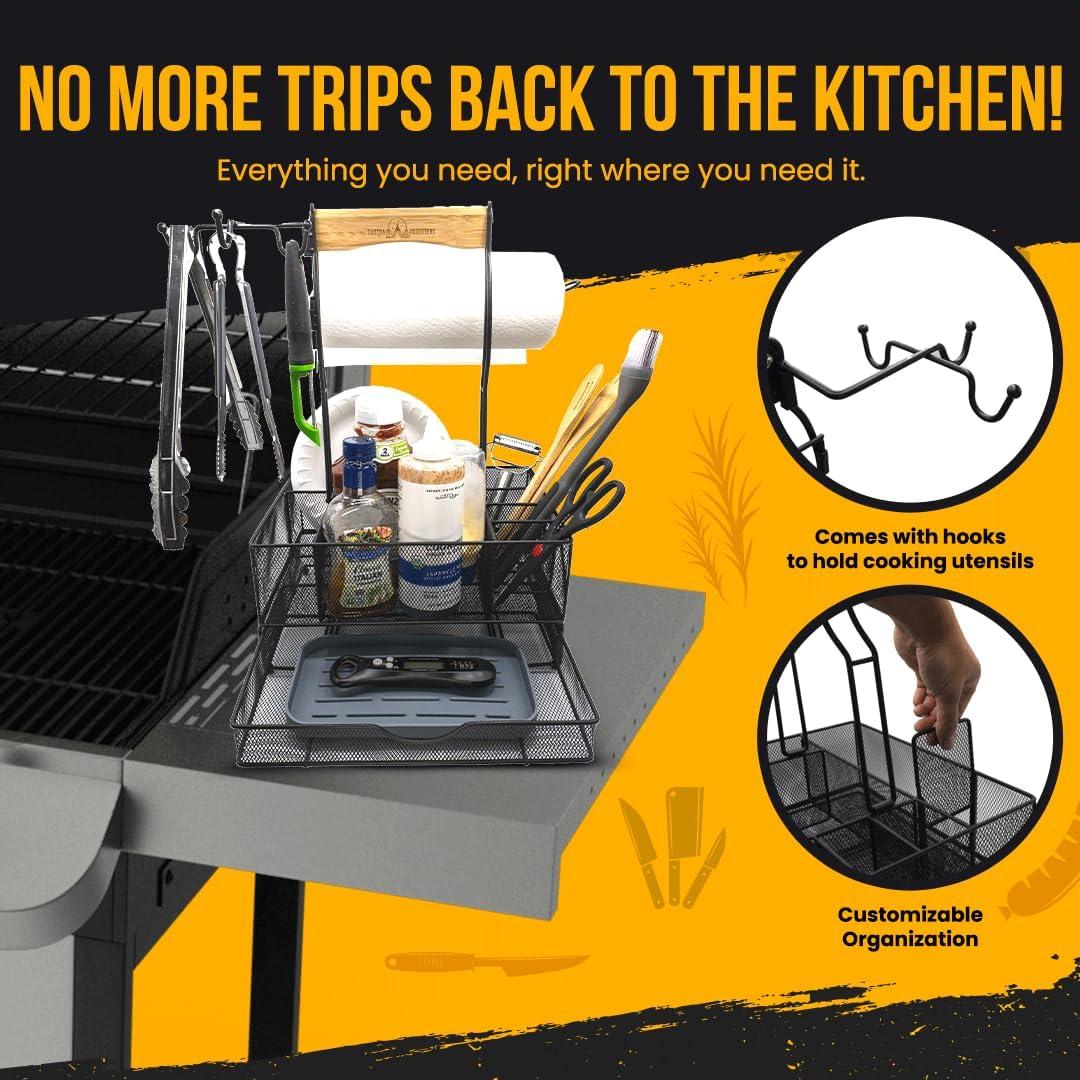 Caddy de Parrilla Plegable Castra Outfitters 34x24 cm Negro