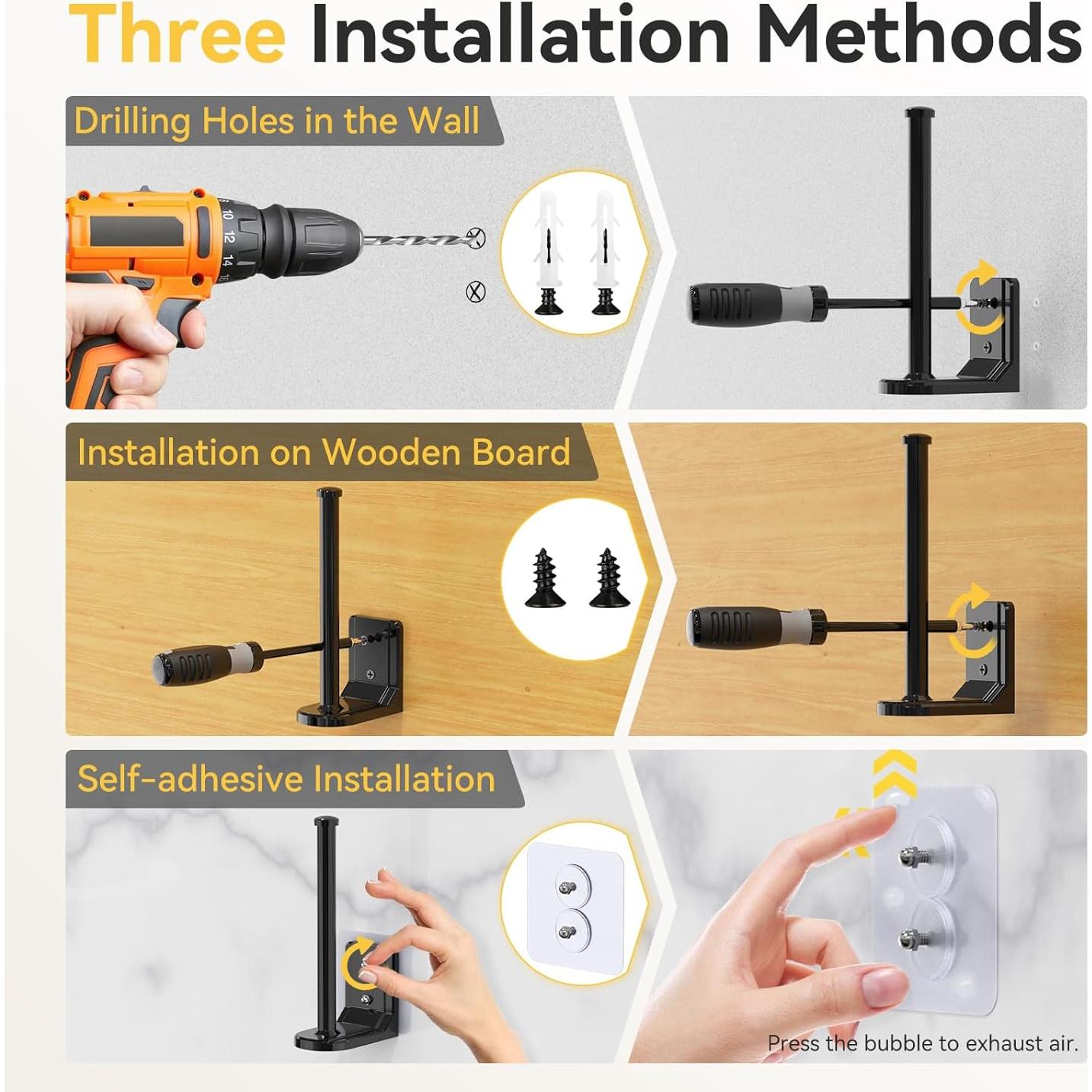 Organizador de Gorras HzTinT Negro 2 Paquete Montaje Pared