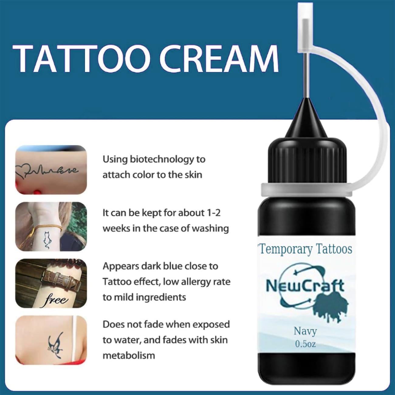 Kit de Tatuajes Temporales NewCraft 8 Botellas Tinta 15ml