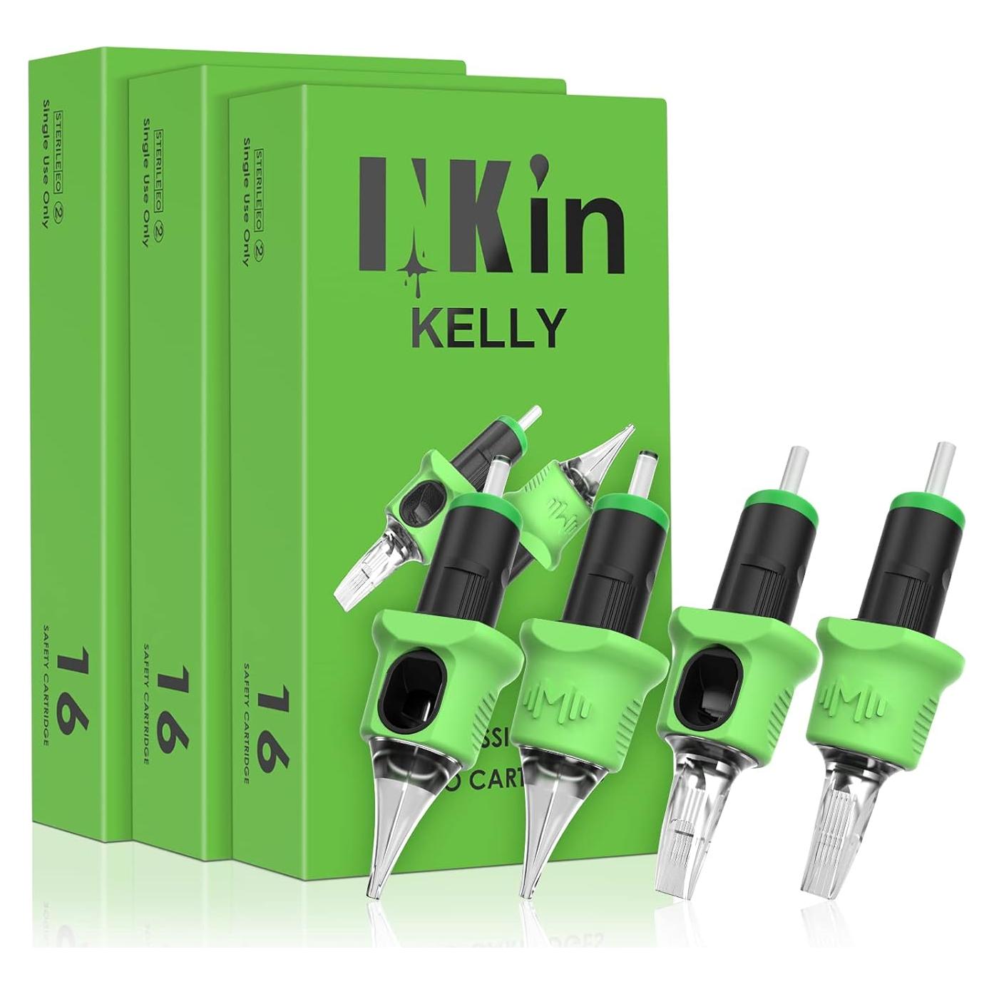Cartuchos de Tatuaje INKin Kelly 80 Piezas Agujas Liner Redondo