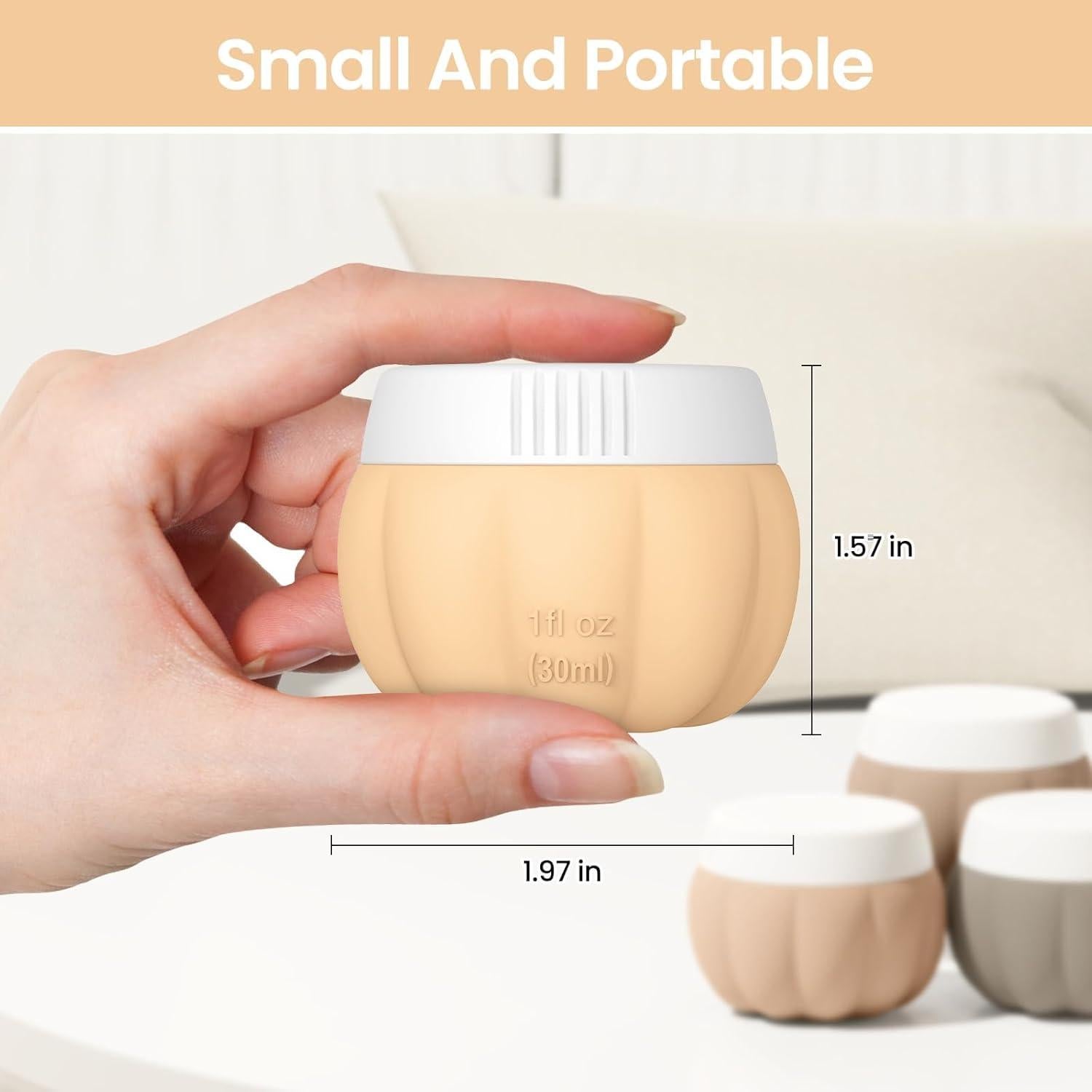 Contenedores de Viaje Redfly 4 Tarros Silicona 29.57 ml A prueba de Fugas