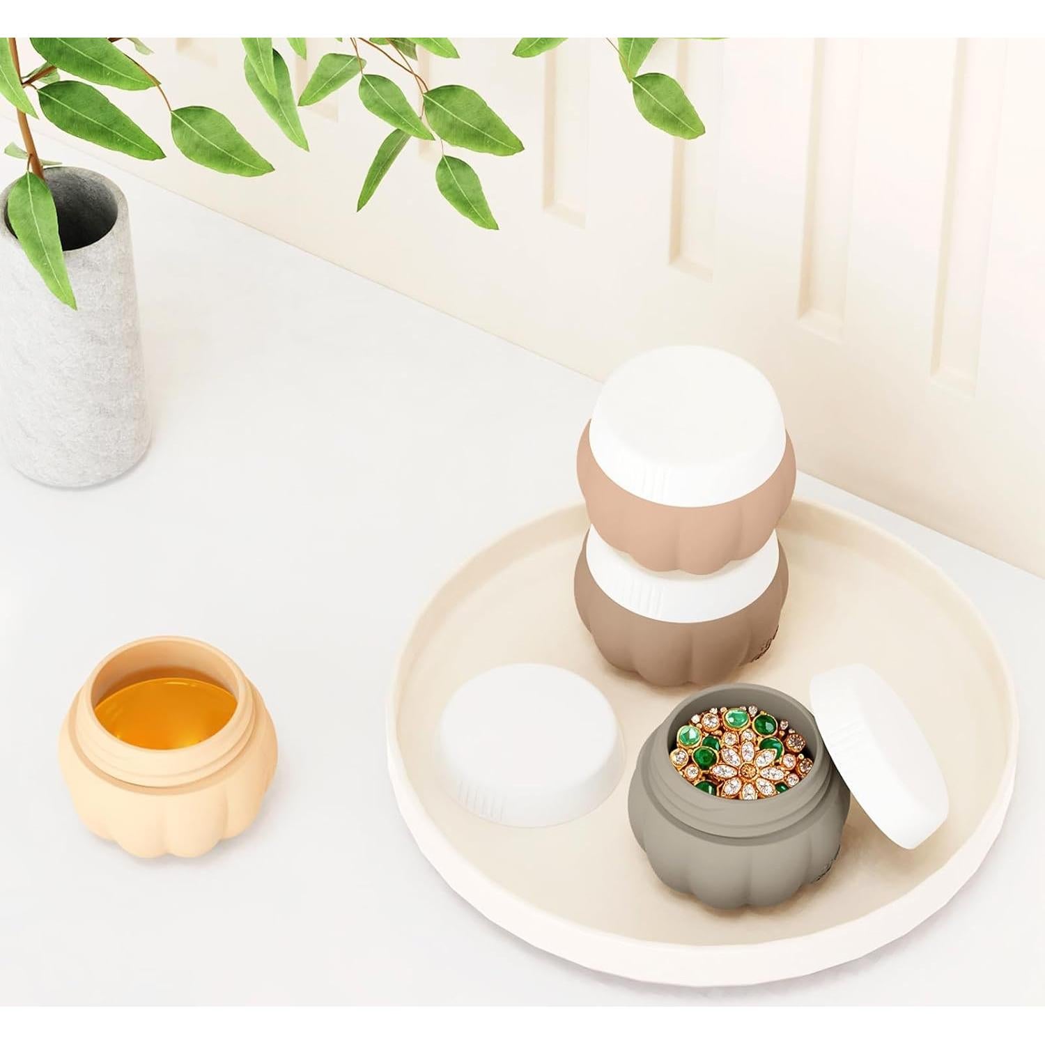 Contenedores de Viaje Redfly 4 Tarros Silicona 29.57 ml A prueba de Fugas