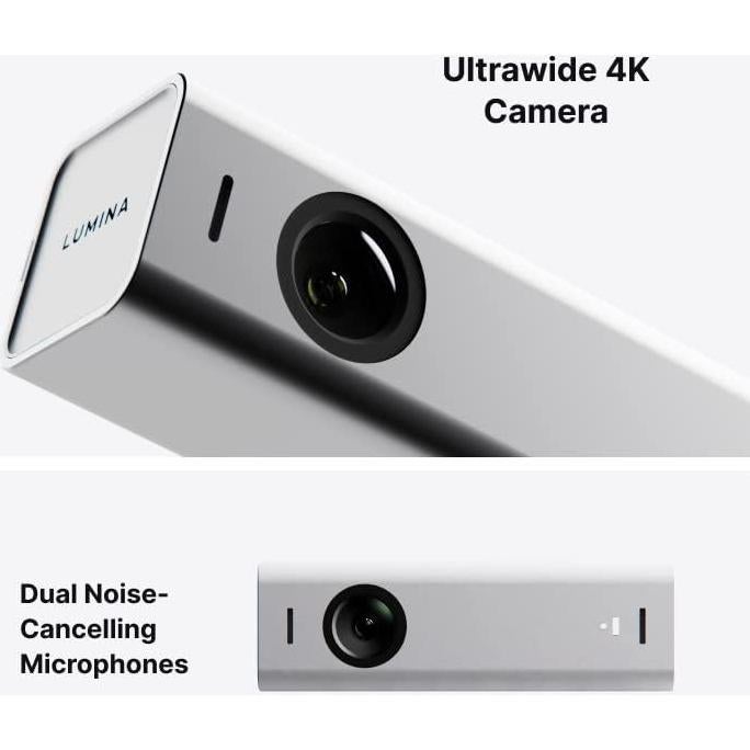 Cámara Web 4K LUMINA LX011 Gris Atómico con IA y Micrófonos