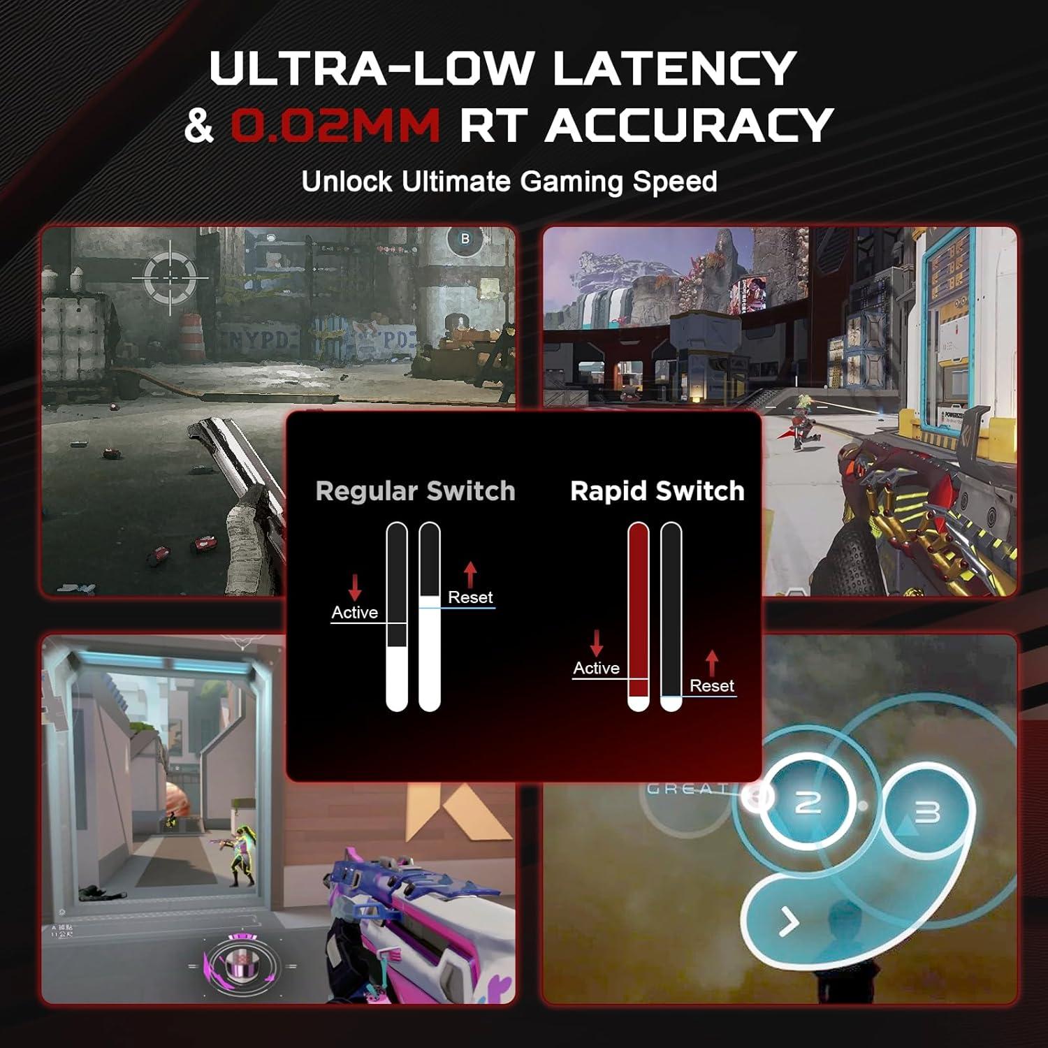 Teclado Mecánico Gaming YUNZII MAD68 HE 60% RGB Interruptor Pro Ámbar