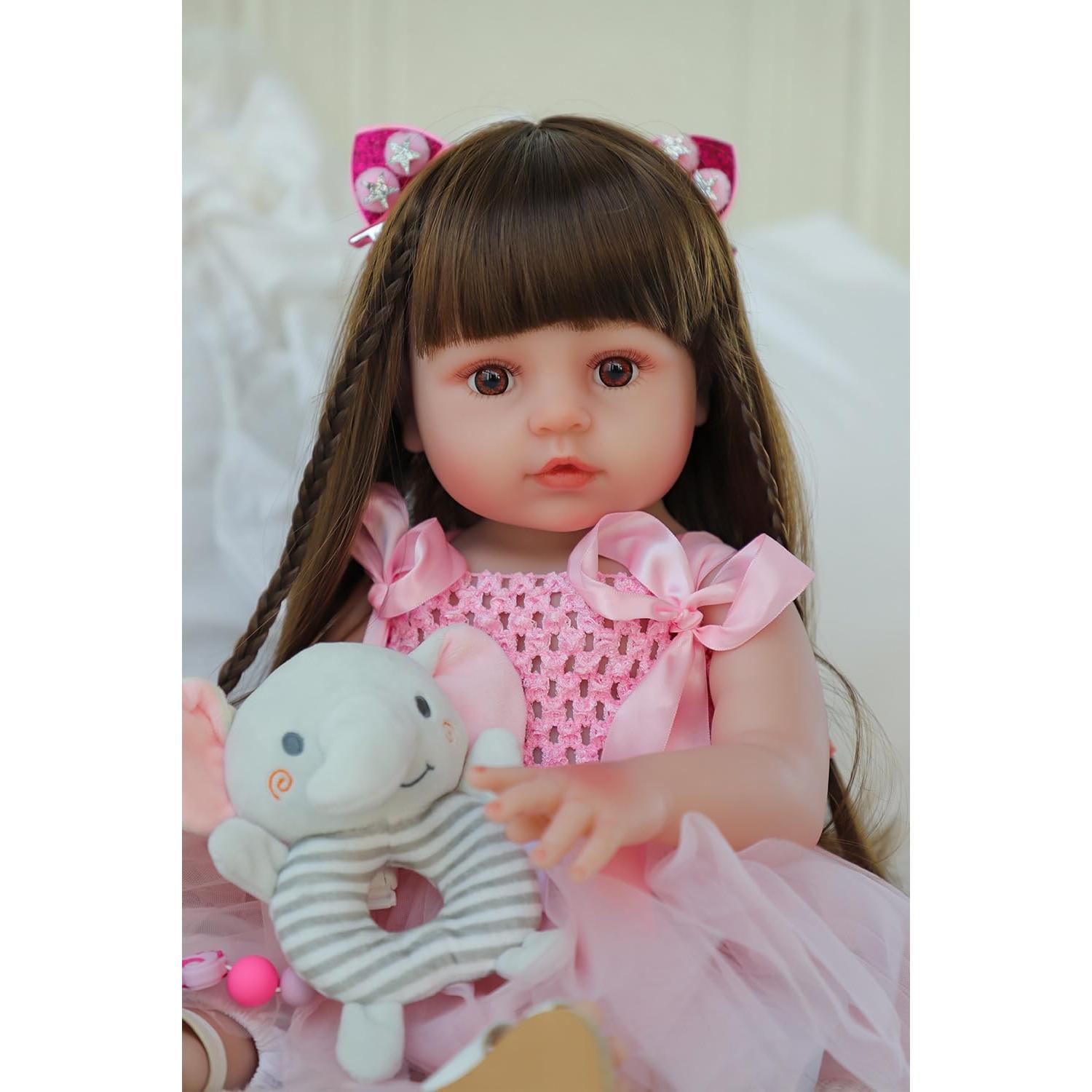Muñeca Reborn SCOM Niña 45.72 cm Realista con Ropa