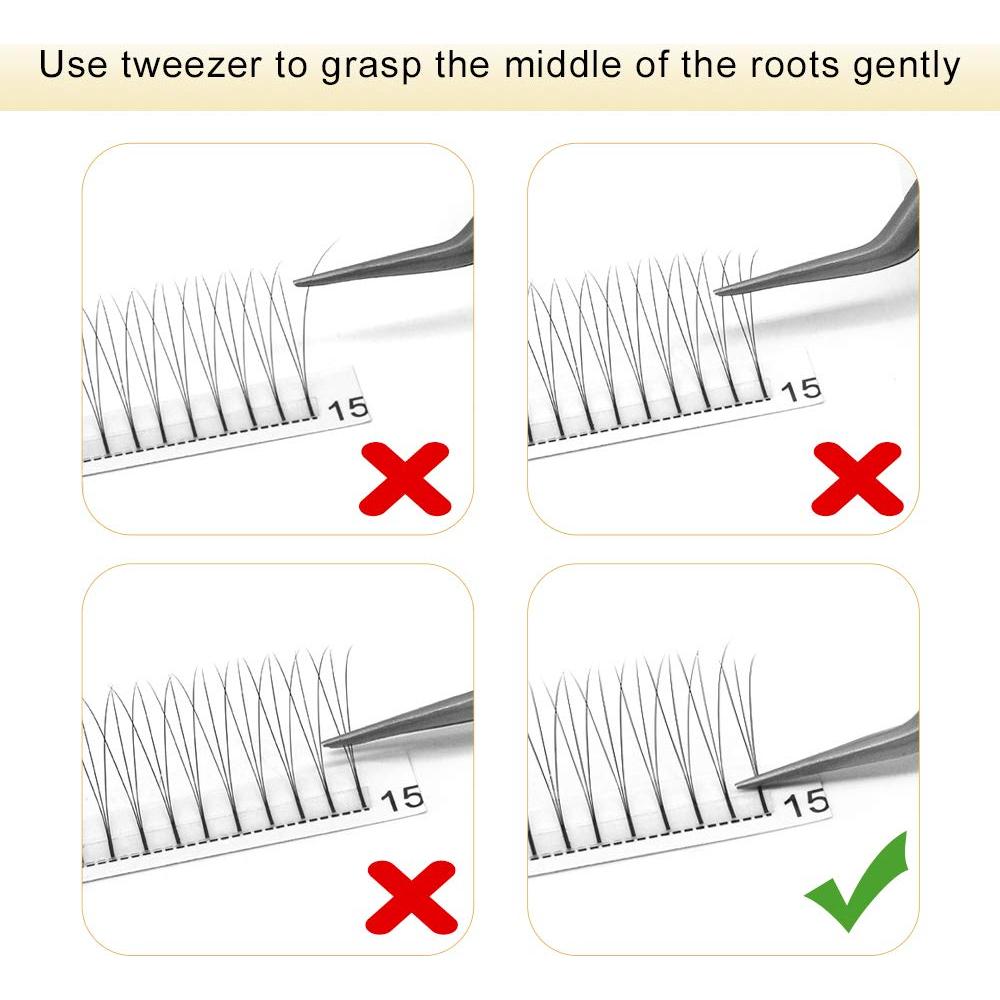 Extensiones de Pestañas Premontadas PRO LASH 3D C 0.07 9-16mm