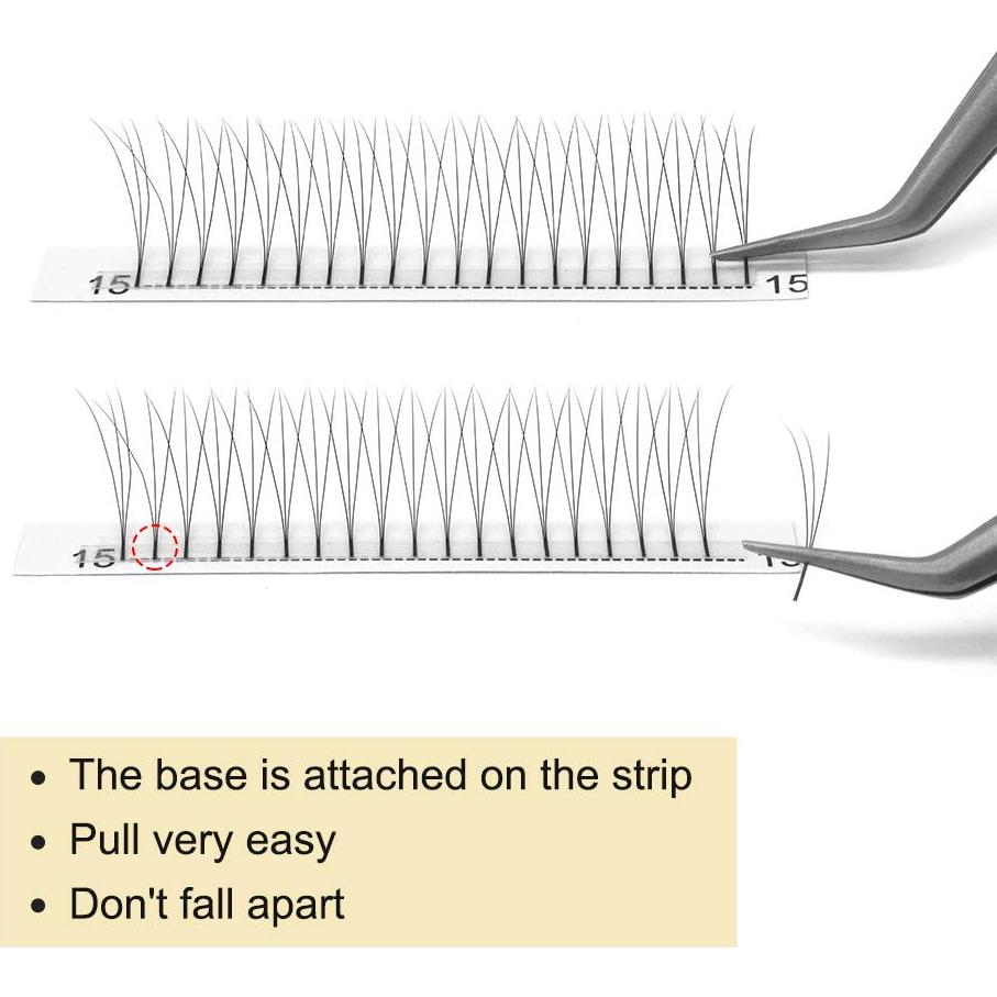 Extensiones de Pestañas Premontadas PRO LASH 3D C 0.07 9-16mm