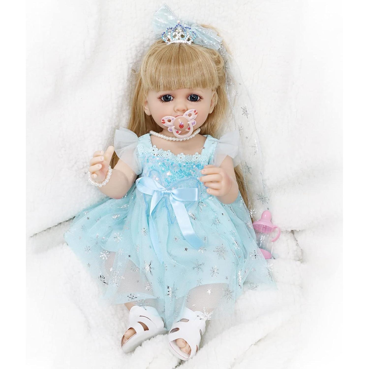 Muñeca Bebé Realista JURONG 55.88 cm Silicona Completa