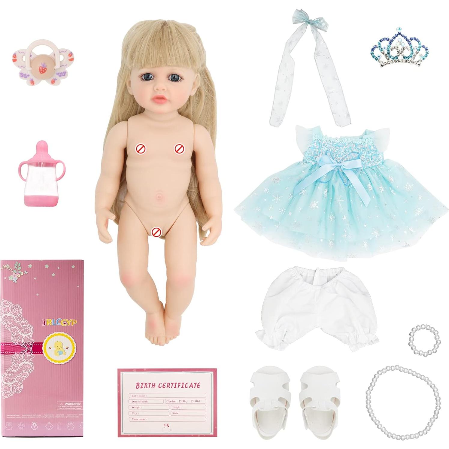 Muñeca Bebé Realista JURONG 55.88 cm Silicona Completa