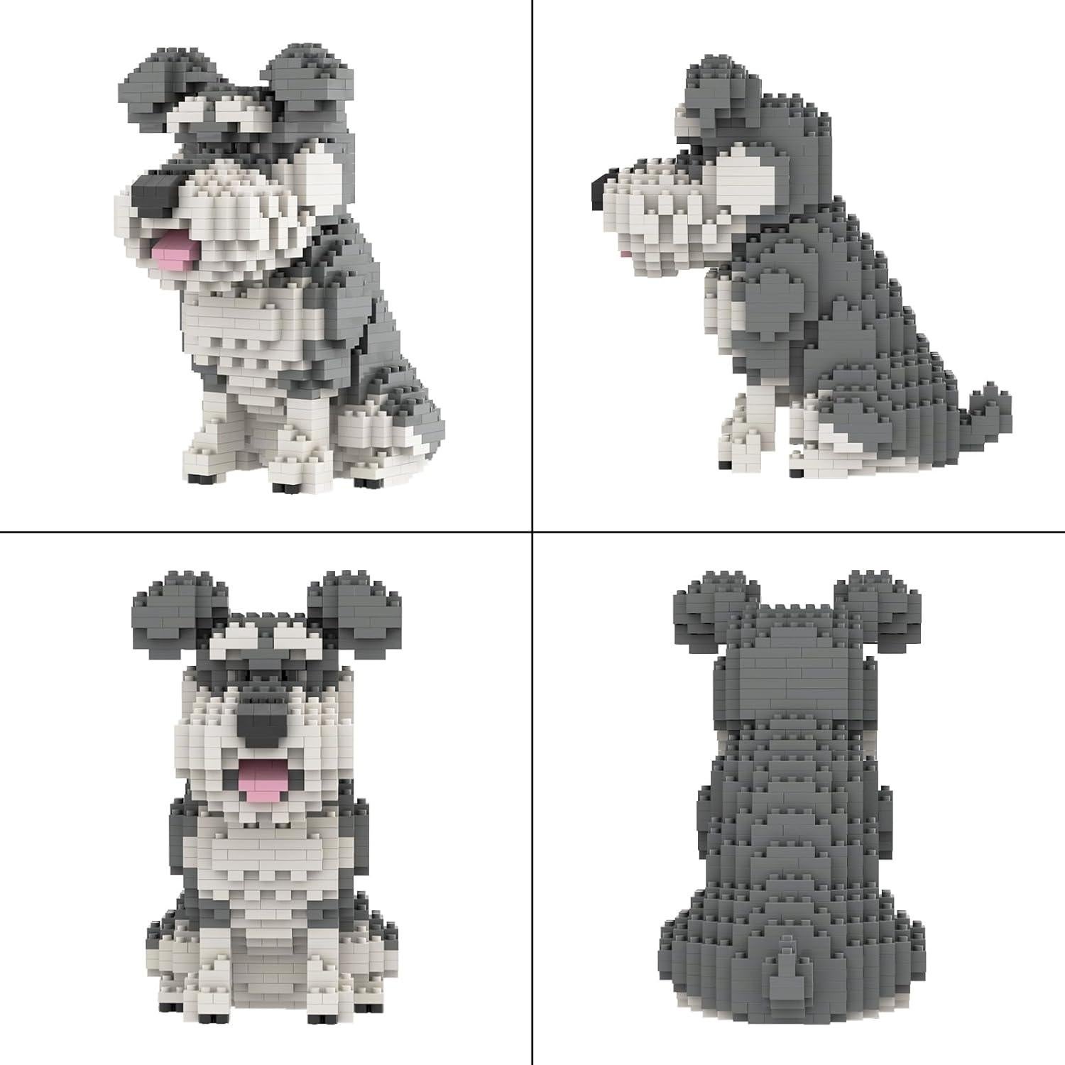 Conjunto de Bloques de Construcción Larcele Schnauzer 934 Piezas