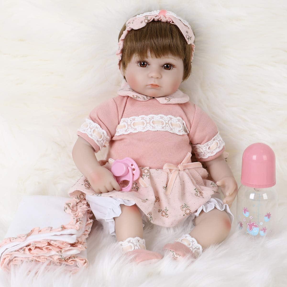 Muñeca Reborn Realista ENADOLL 40 cm Silicona Vinilo Bebé