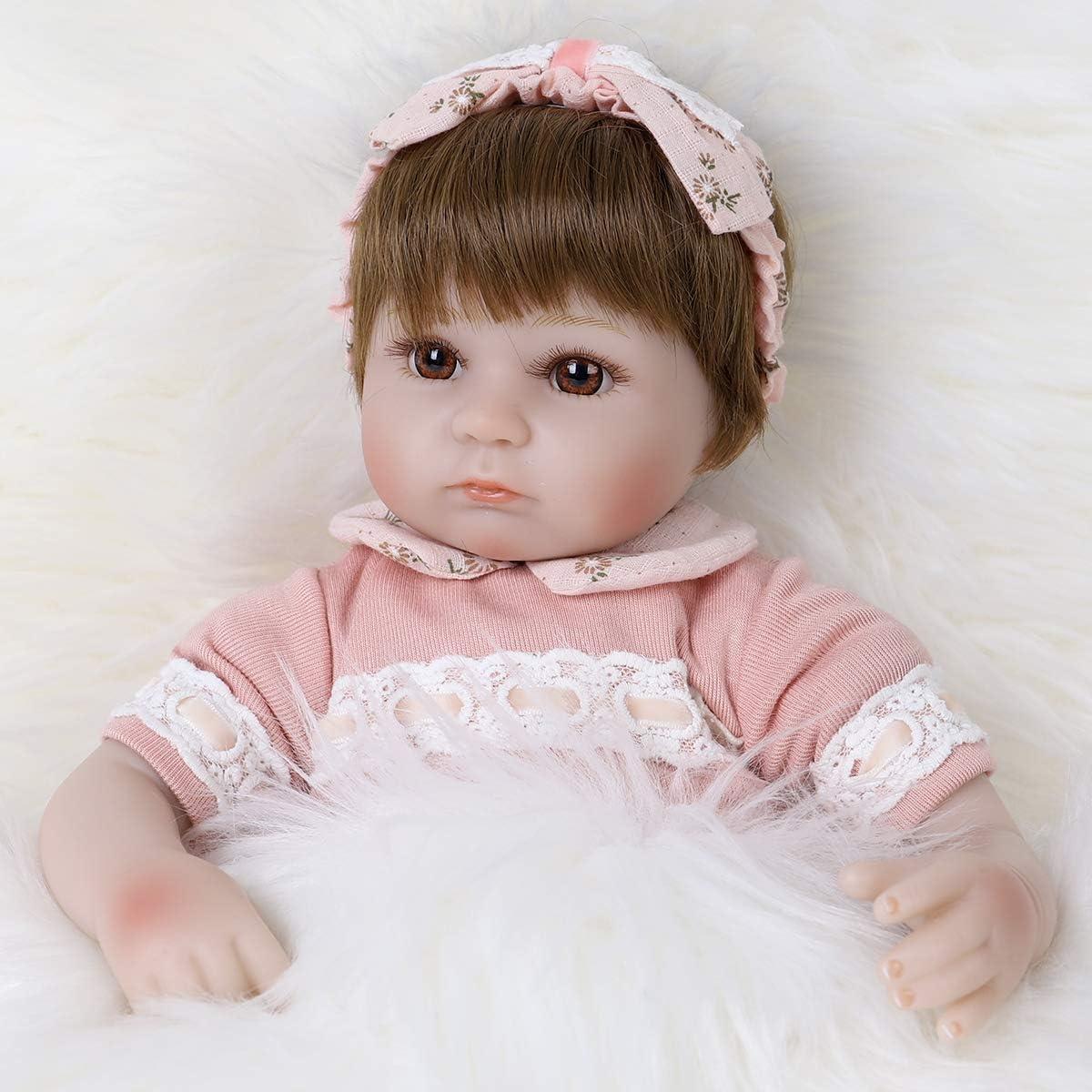 Muñeca Reborn Realista ENADOLL 40 cm Silicona Vinilo Bebé