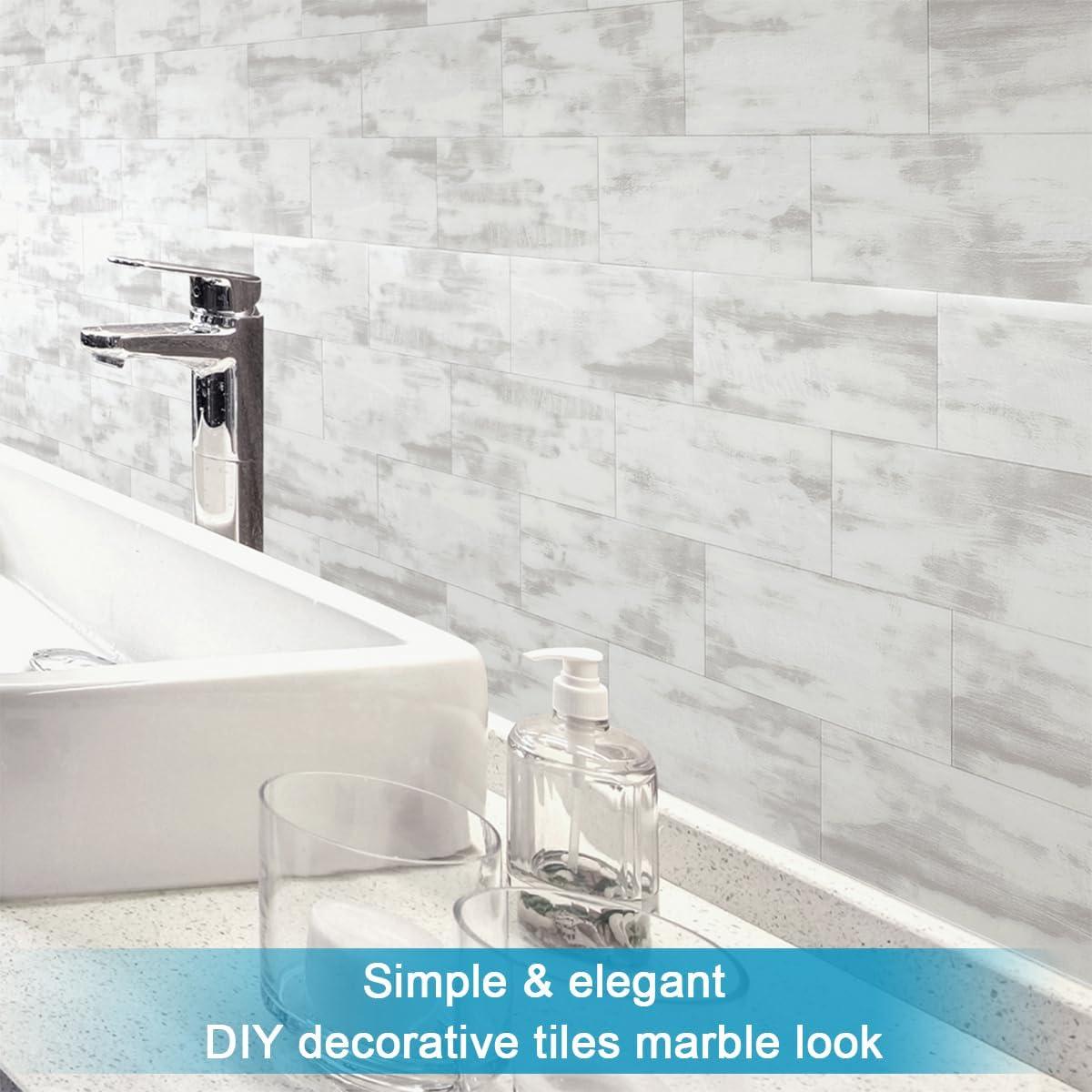 BeNice Azulejos Autoadhesivos de Metro 23 Piezas Gris Óxido