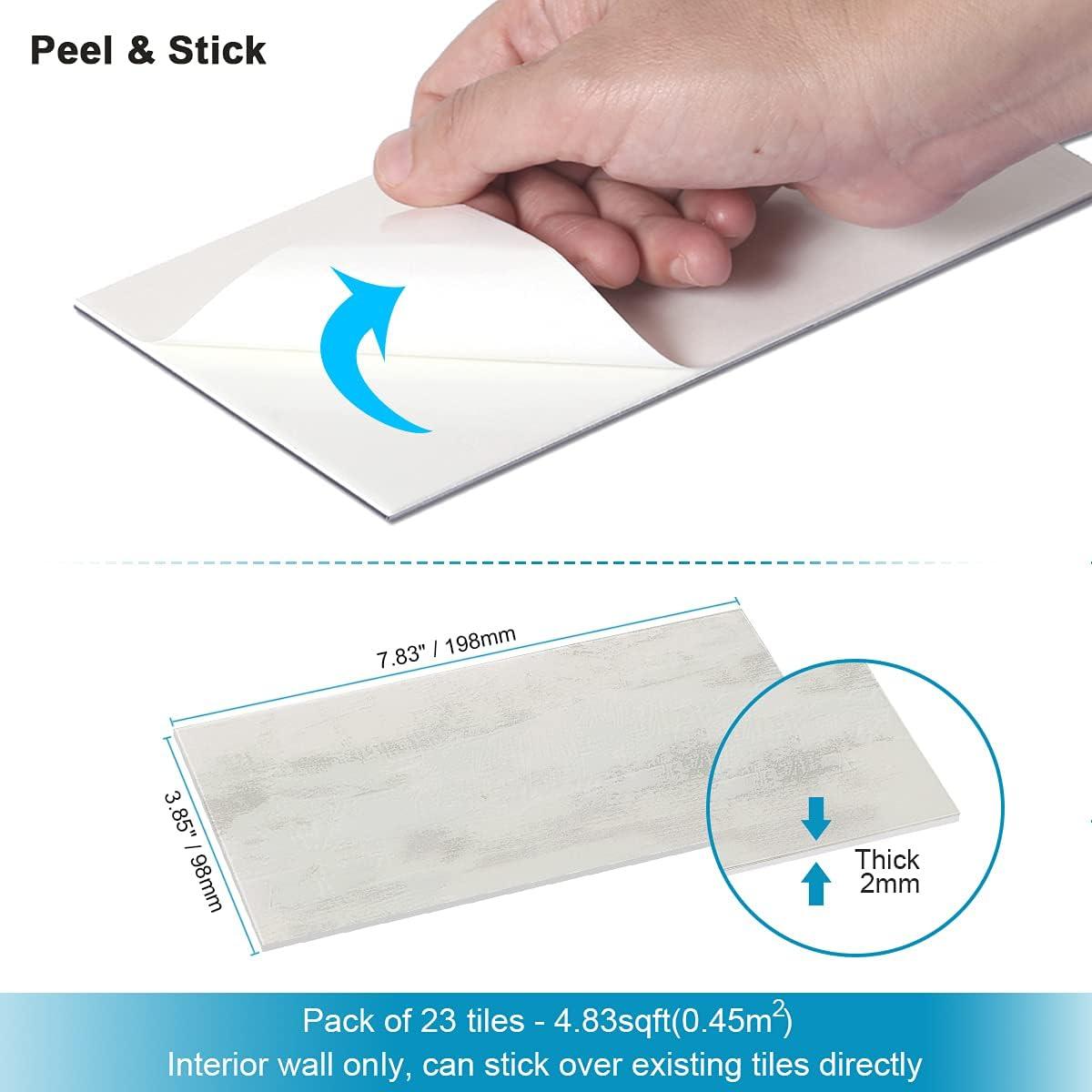 BeNice Azulejos Autoadhesivos de Metro 23 Piezas Gris Óxido