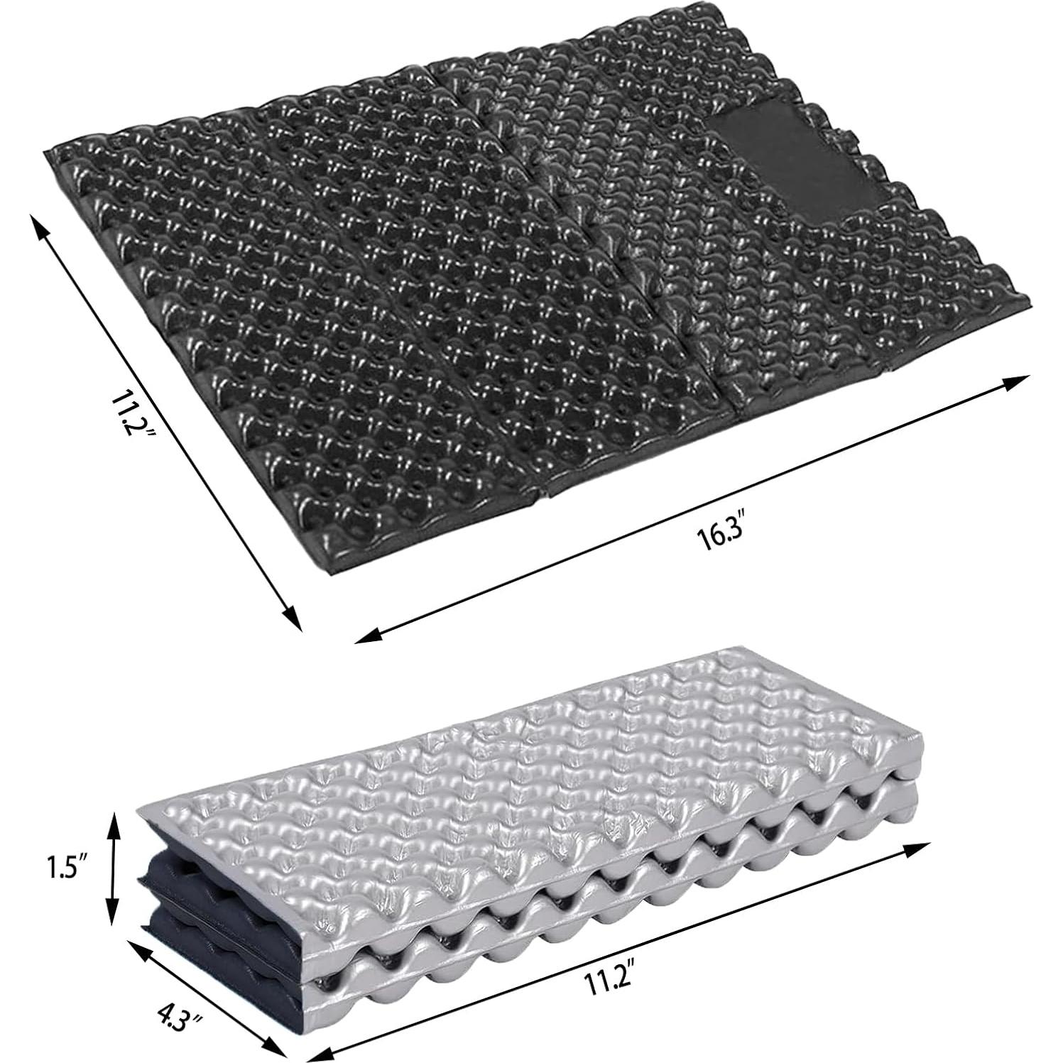 Almohadilla de Asiento Plegable Colefunmit Negra para Camping