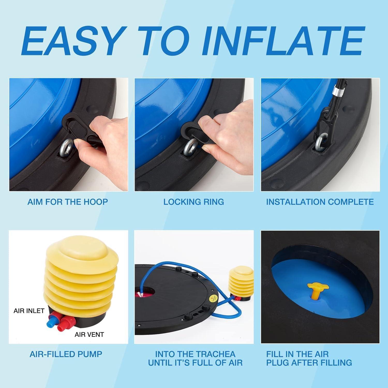 Media Pelota de Equilibrio Zeatly con Bandas de Resistencia