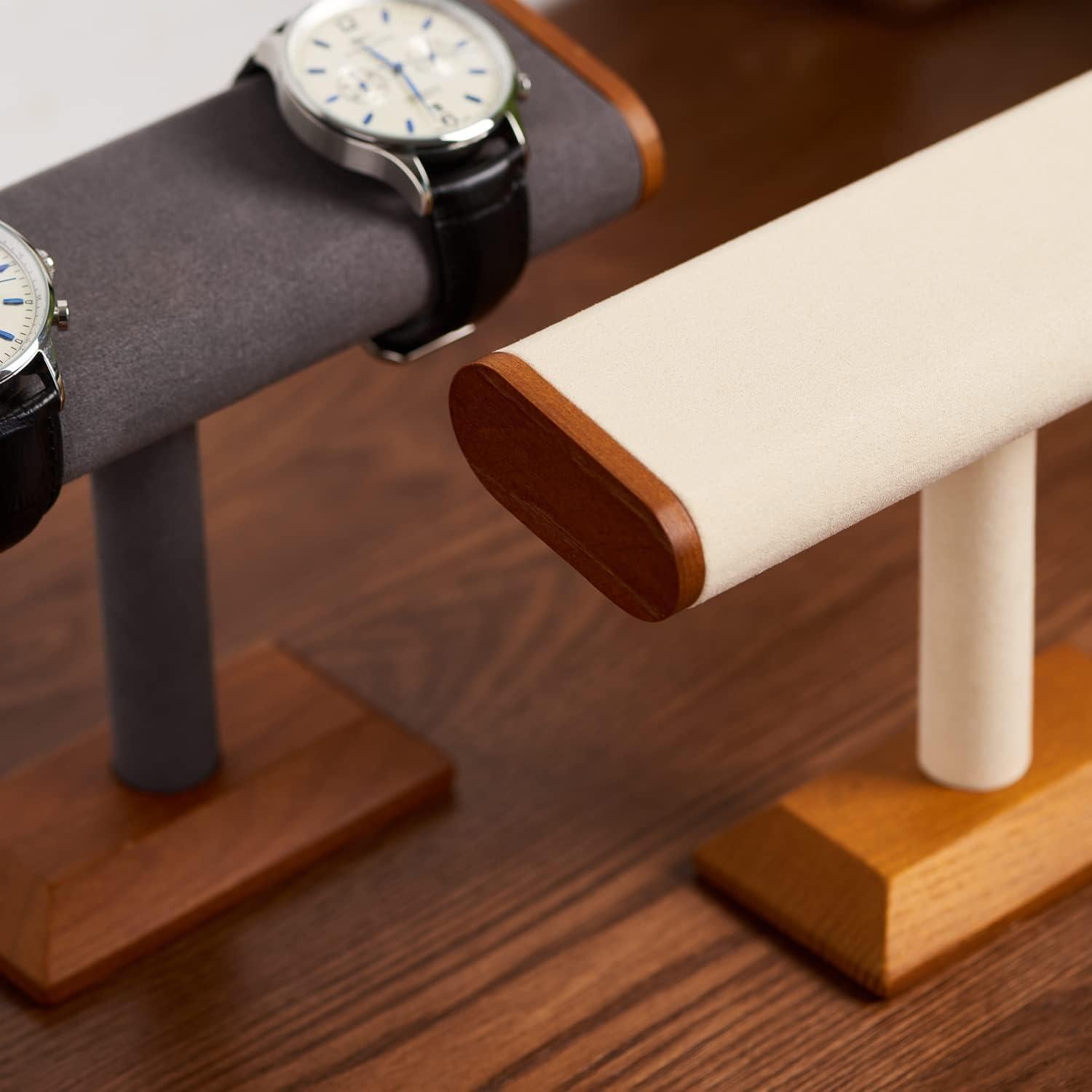 Soporte de exhibición para reloj Oirlv de madera maciza 20x5.5x14 cm