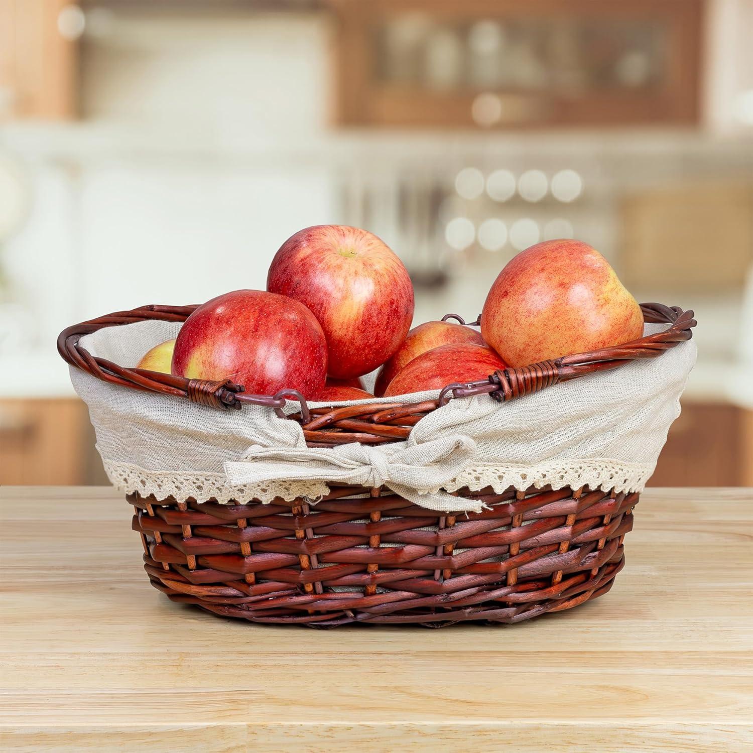 Cesta de Mimbre Ovalada Cornucopia Brands con Asas 33x25cm