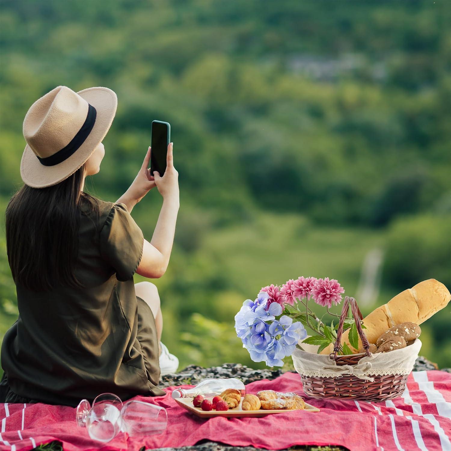 Cesta de Mimbre Ovalada Cornucopia Brands con Asas 33x25cm