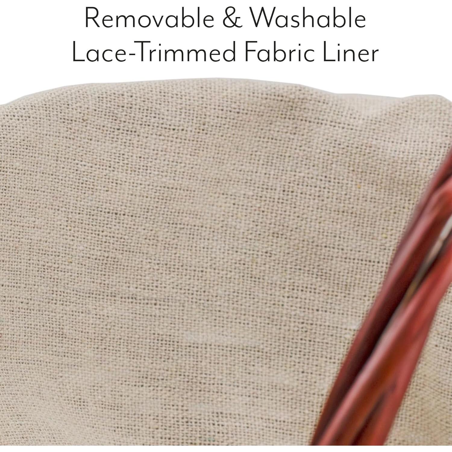 Cesta de Mimbre Ovalada Cornucopia Brands con Asas 33x25cm