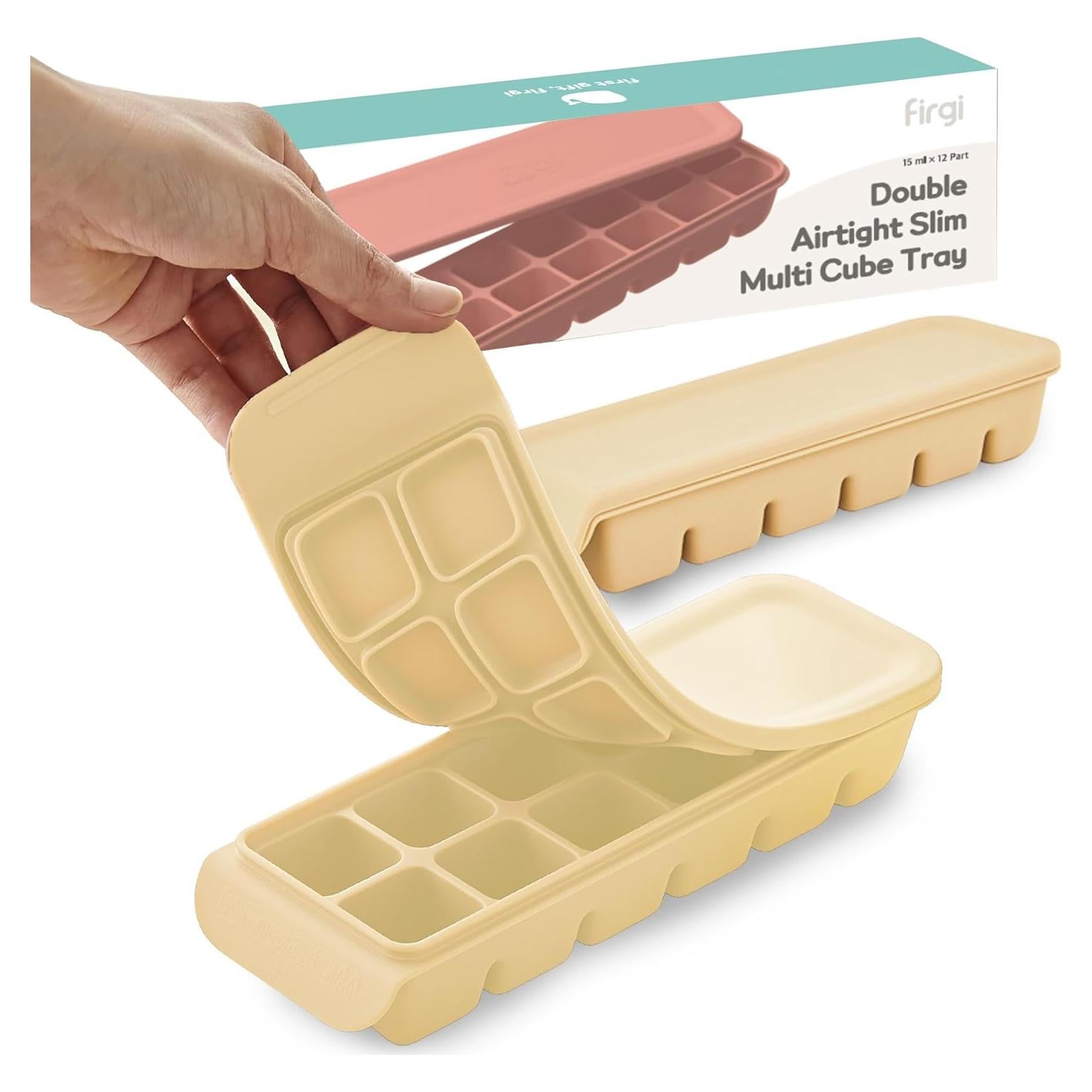 Bandeja de Hielo de Silicona Firgi 12 Secciones 177ml Beige