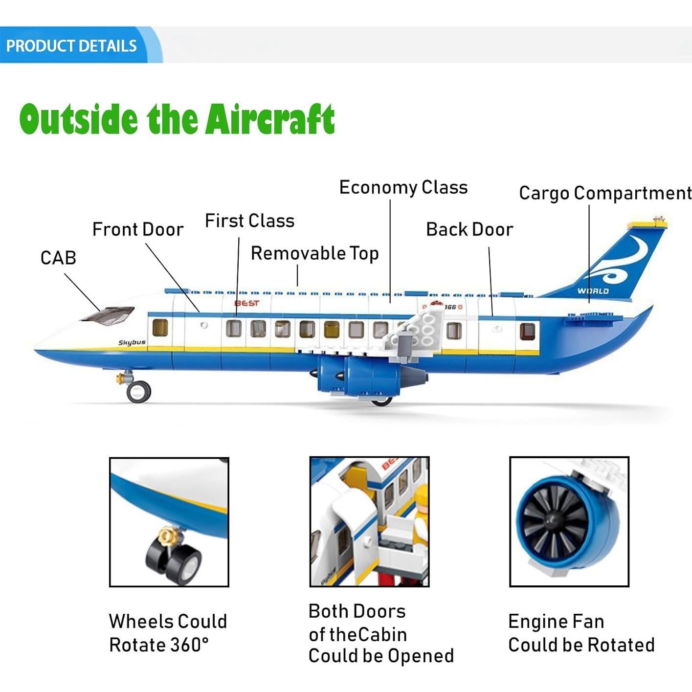 Bloques de Aviación Sluban Airbus M38-B0366 463 piezas