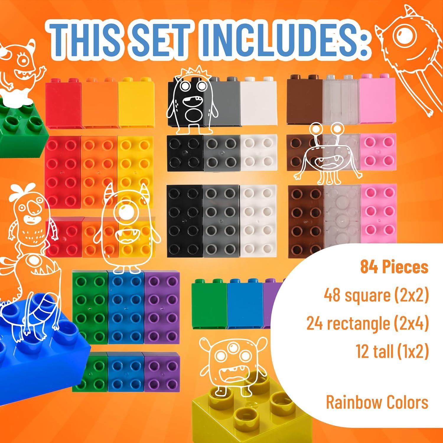 Bloques de Construcción Arcoíris Strictly Briks 84 Piezas