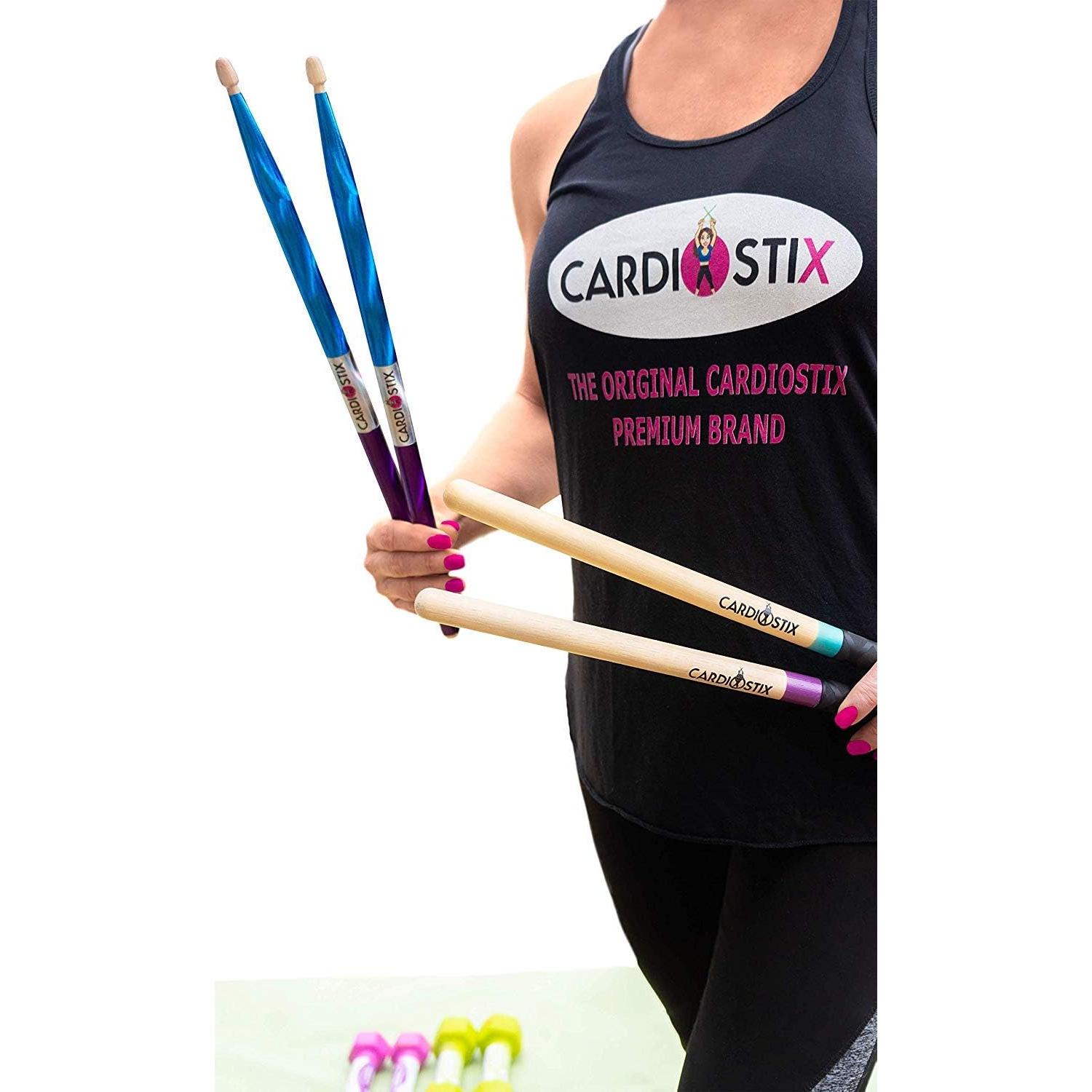 Palos de Tambor CardioStix 8oz Verde con Bolsa de Viaje