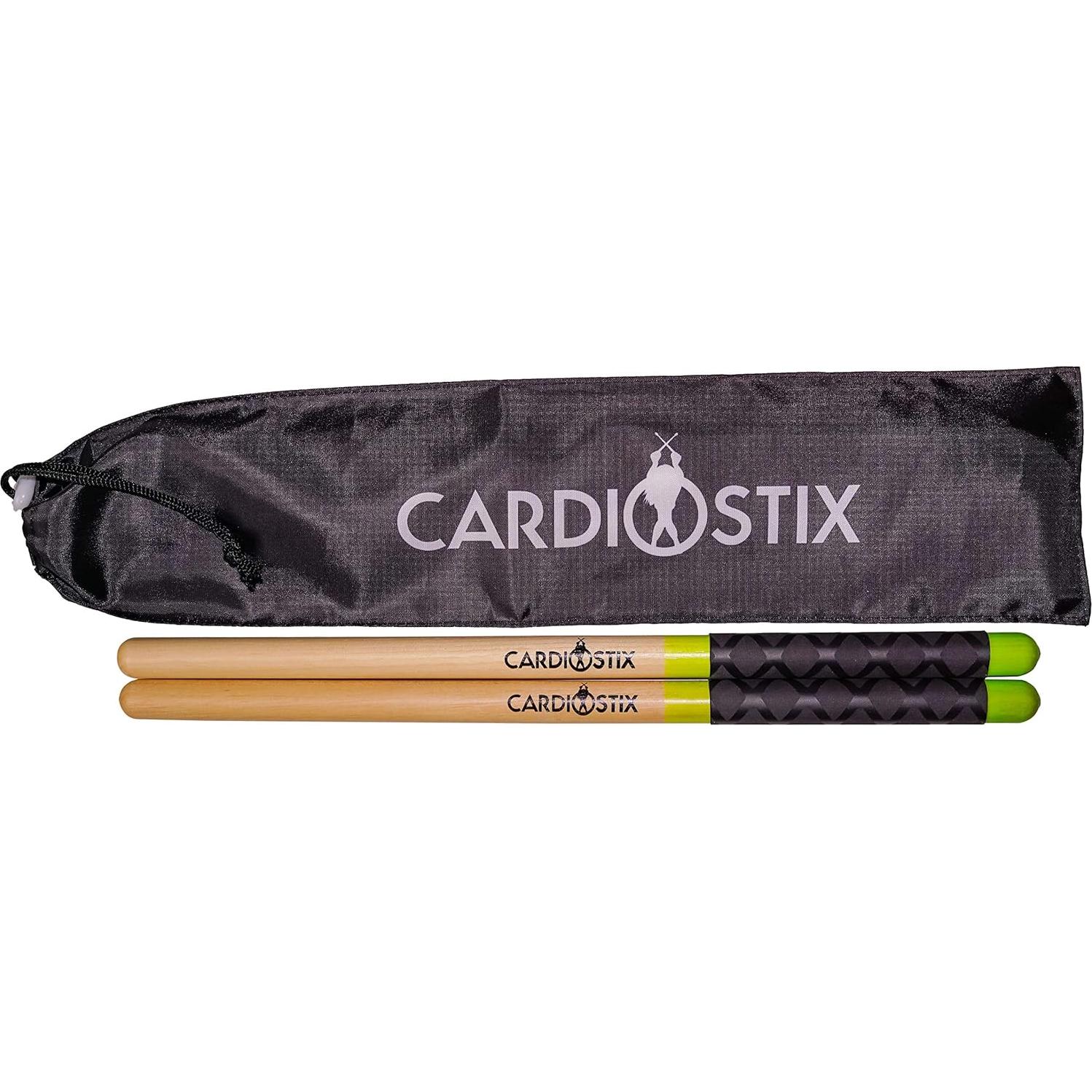 Palos de Tambor CardioStix 8oz Verde con Bolsa de Viaje