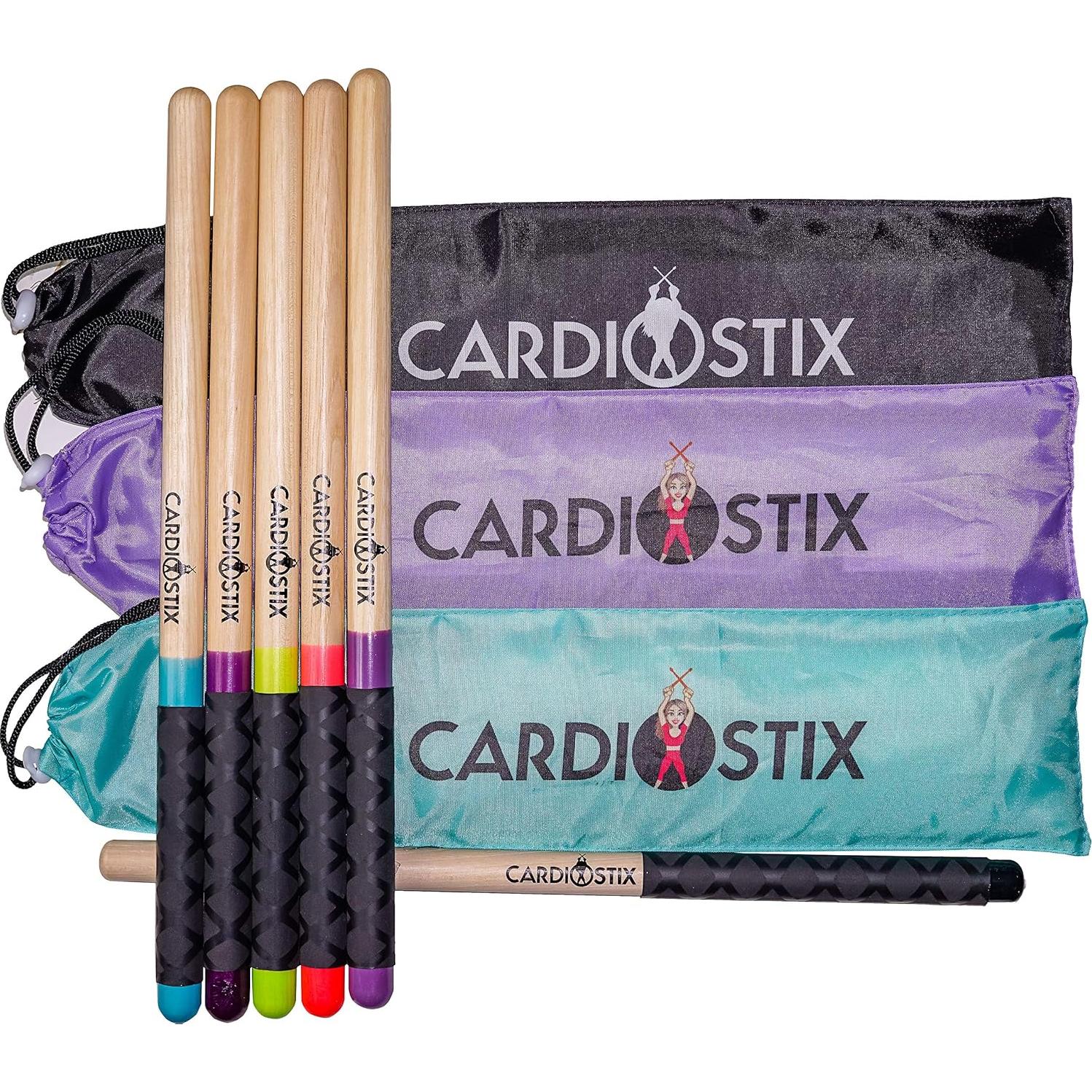 Palos de Tambor CardioStix 8oz Verde con Bolsa de Viaje