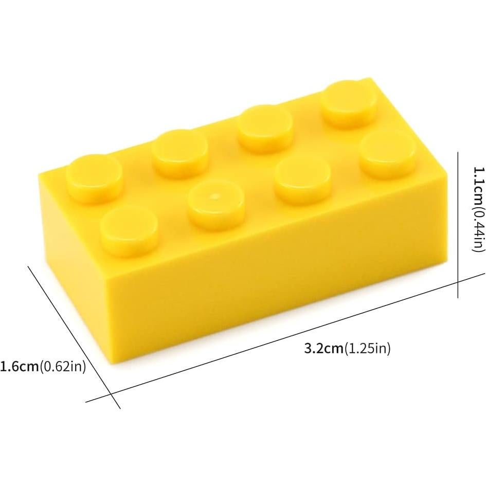 320 Piezas Bloques de Construcción Feleph Amarillo 2x4 Educativo
