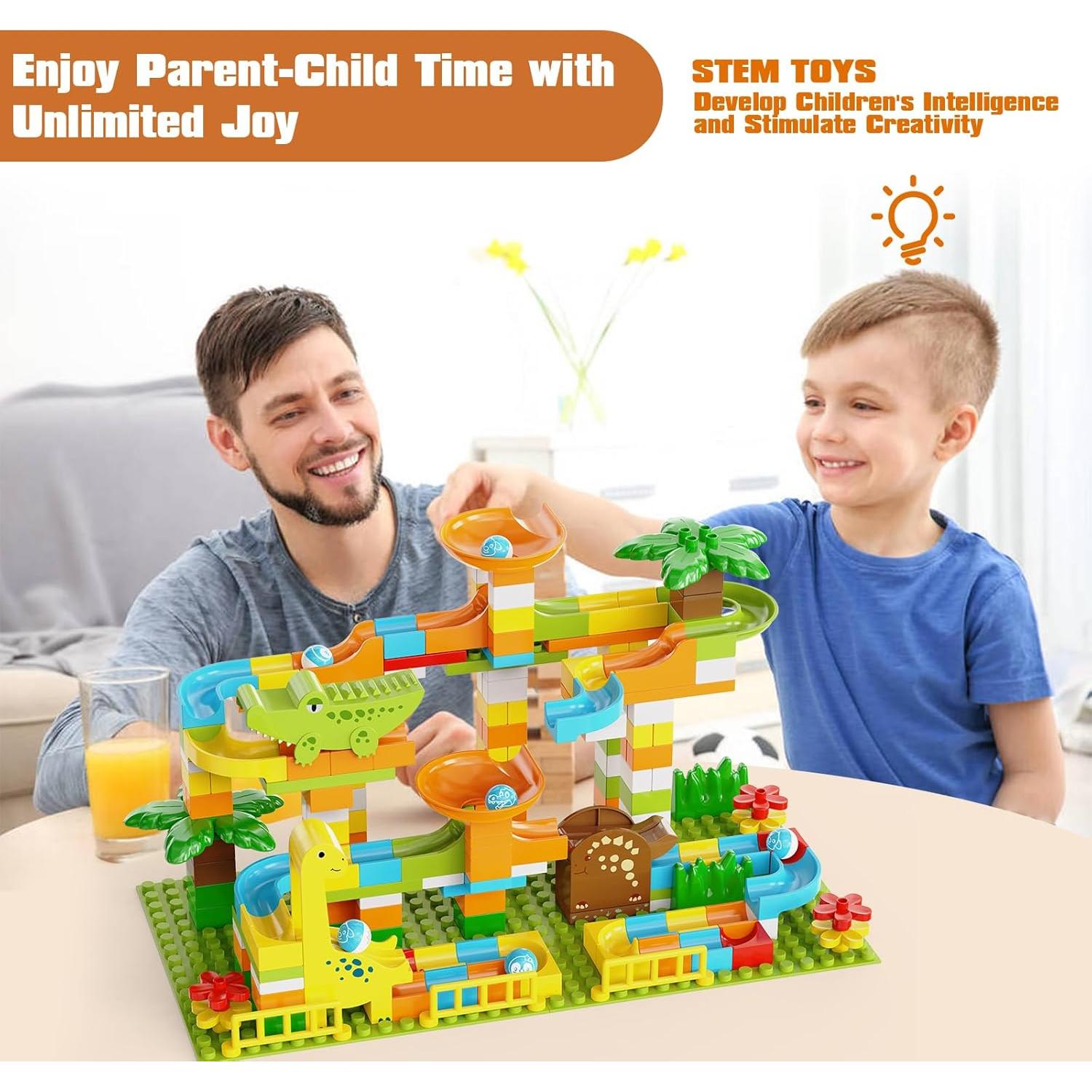 Carrera de Canicas JIXIn 187Pcs Dinosaurios para Niños