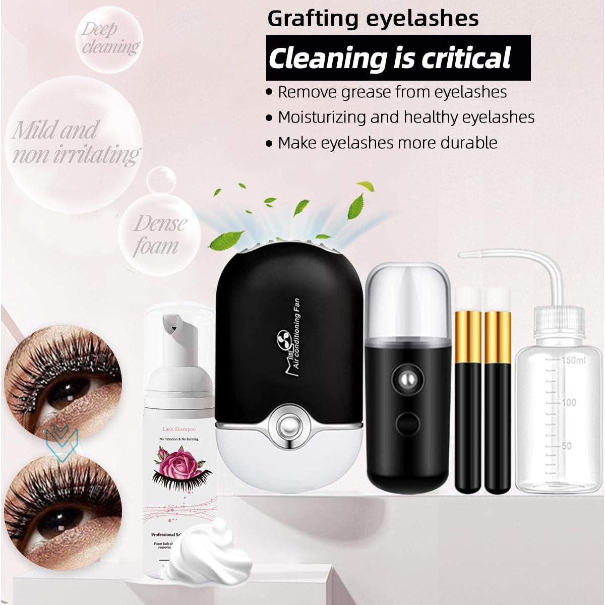 Kit de Extensión de Pestañas DNSGOOR para Principiantes 0.07D 8-15mm