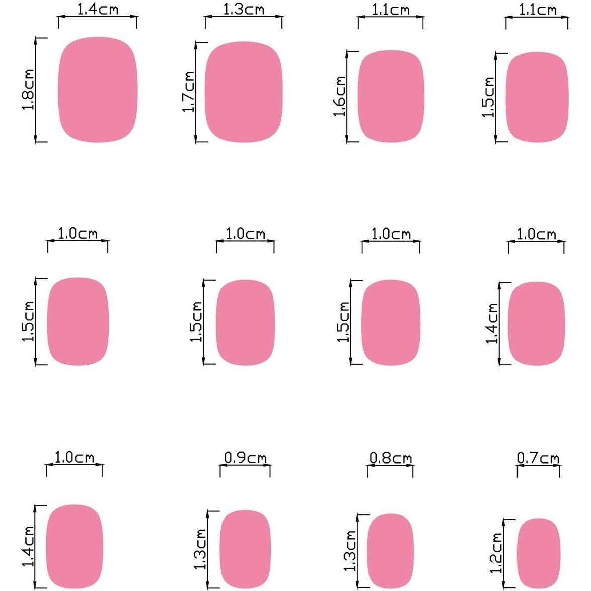 24 Uñas Postizas Cuadradas OCOUYVD con Flores Azules y Brillantes