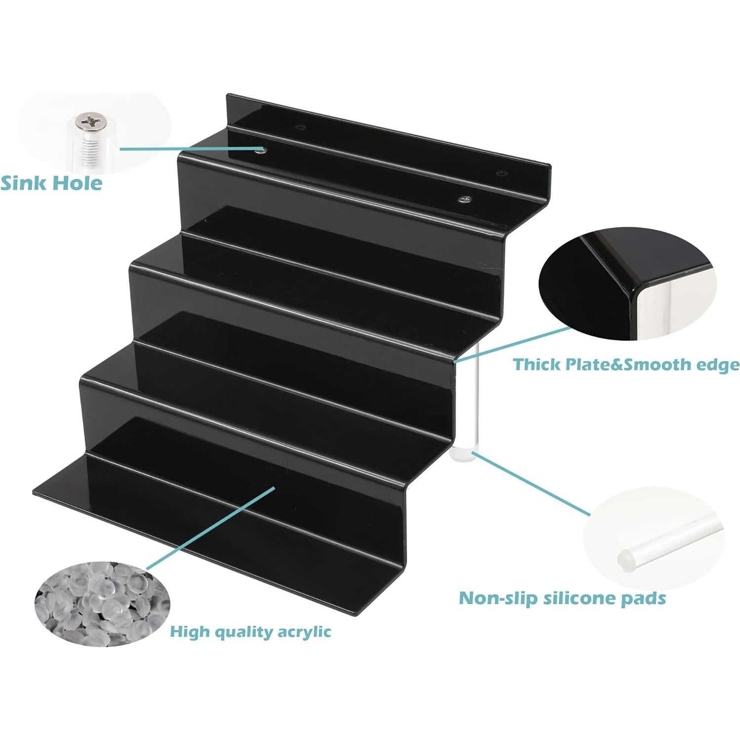 Soportes Acrílicos IHOMECOOKER 4 Niveles Negro 30.48x22.86cm