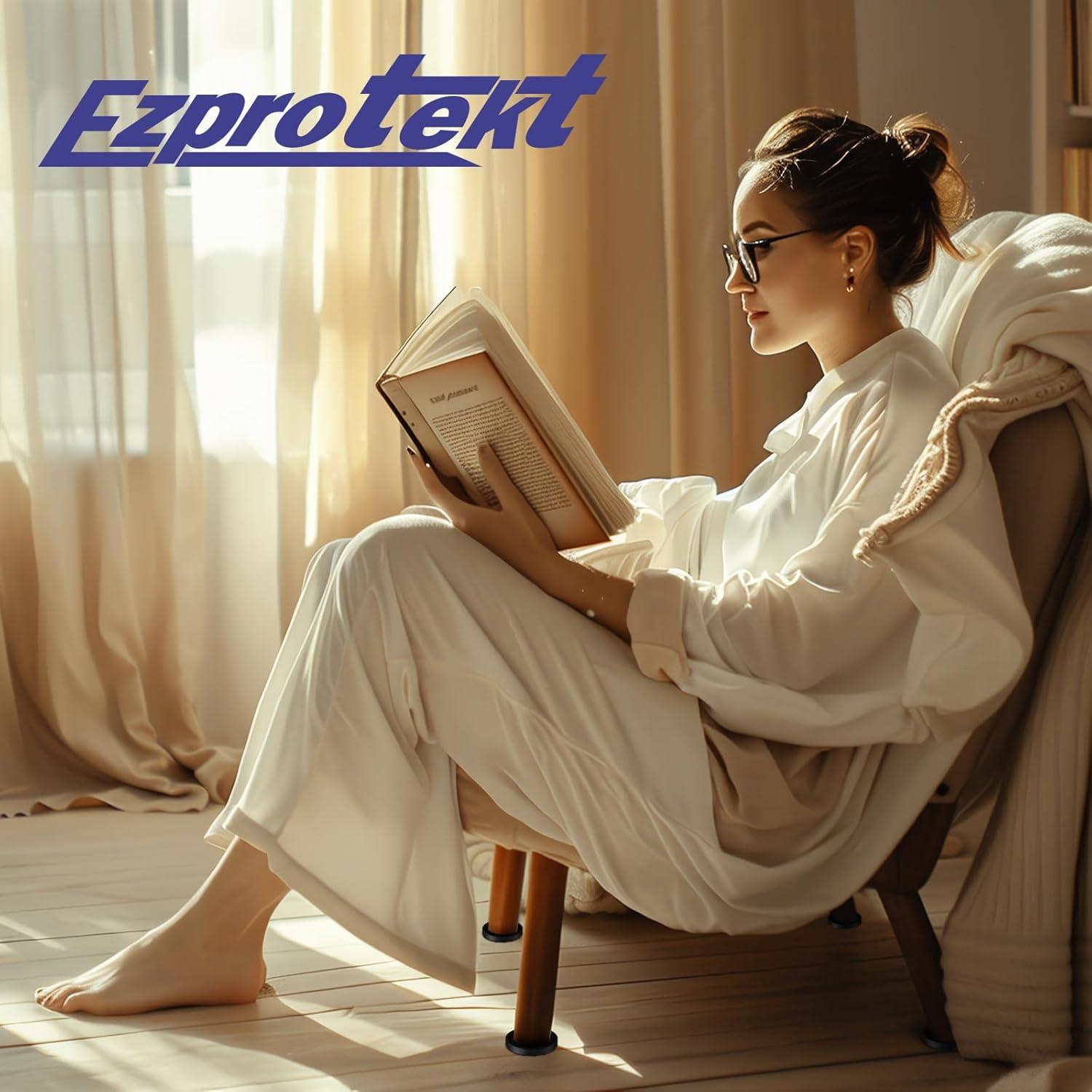 Coasters Antideslizantes Ezprotekt 8 PCS 5.08 cm Negro