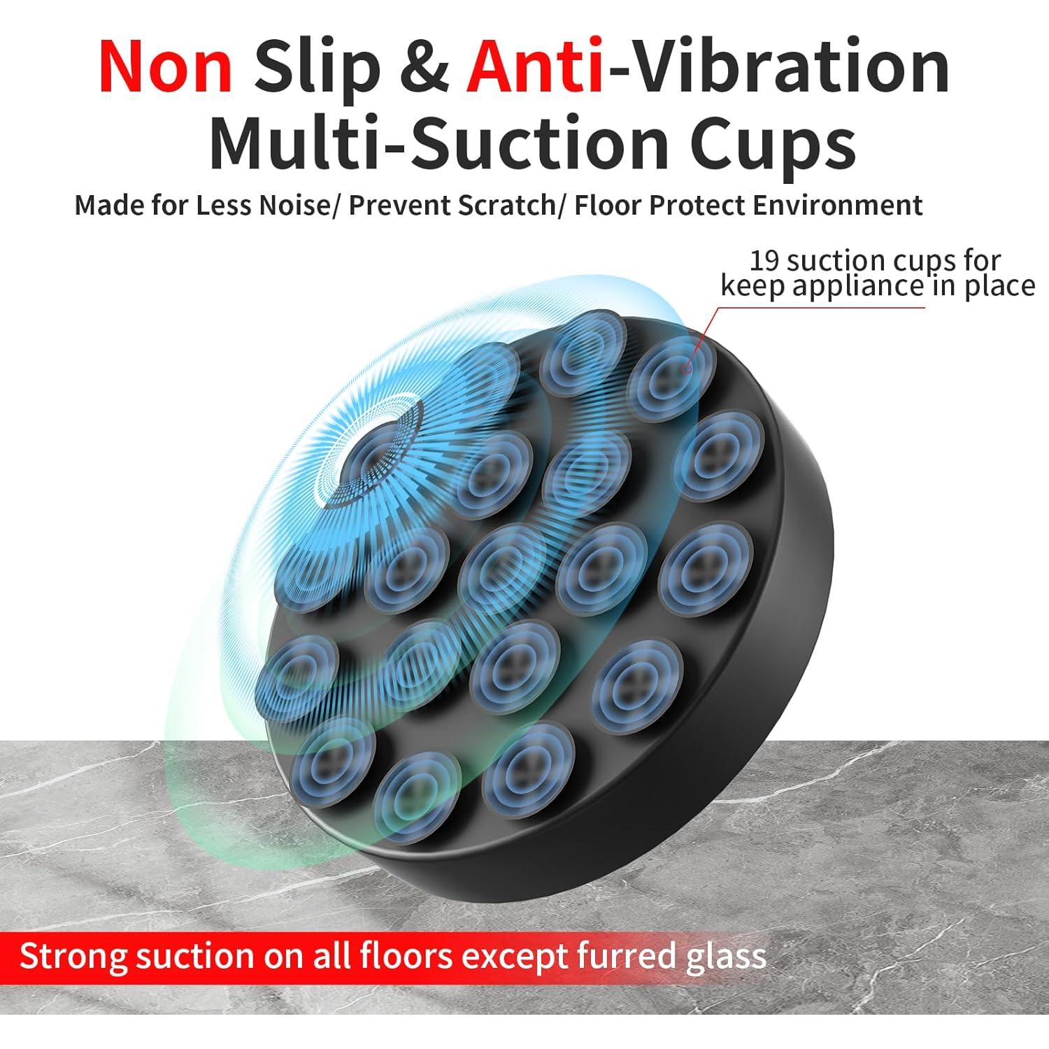 Coasters Antideslizantes Ezprotekt 8 PCS 5.08 cm Negro