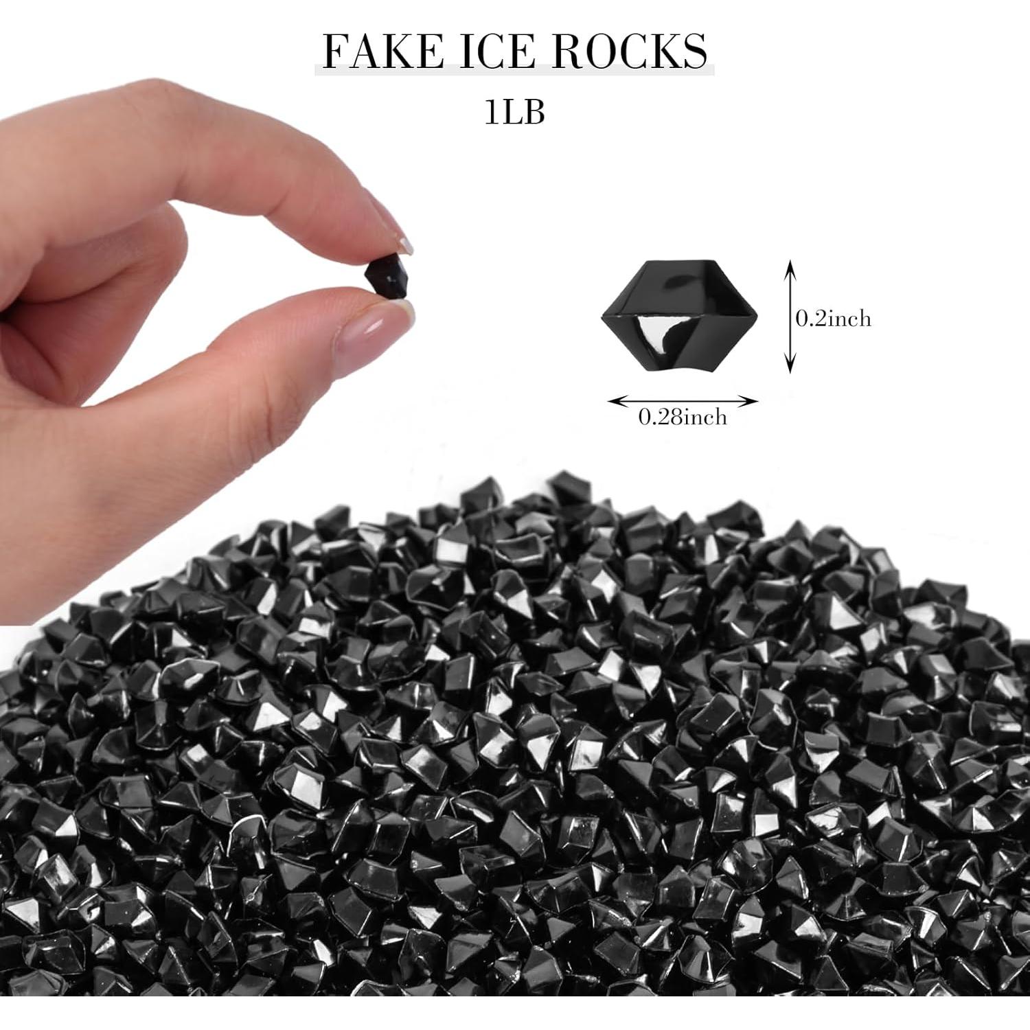 Rocas de Hielo Falsas Negras DomeStar 4200PCS para Decoración