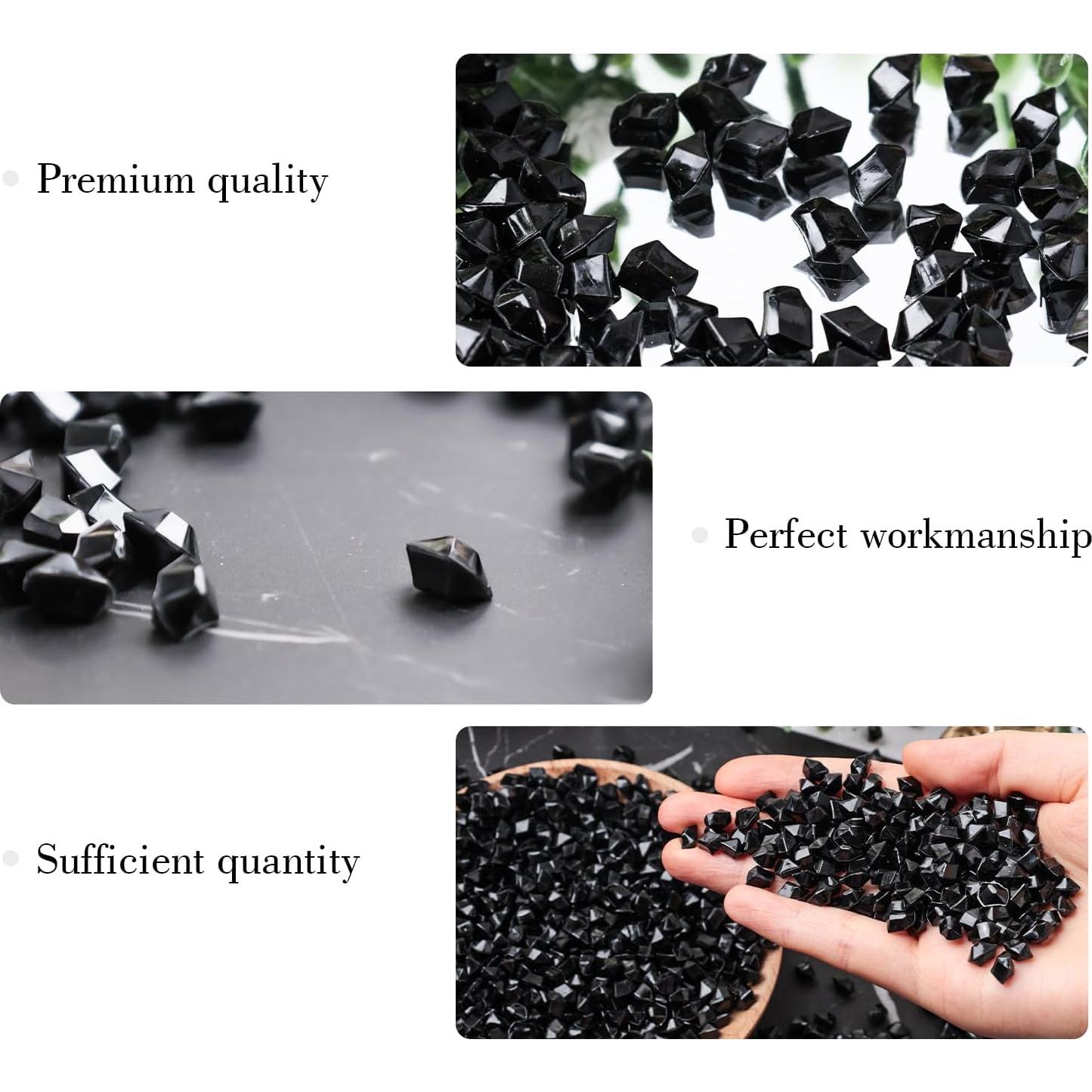 Rocas de Hielo Falsas Negras DomeStar 4200PCS para Decoración