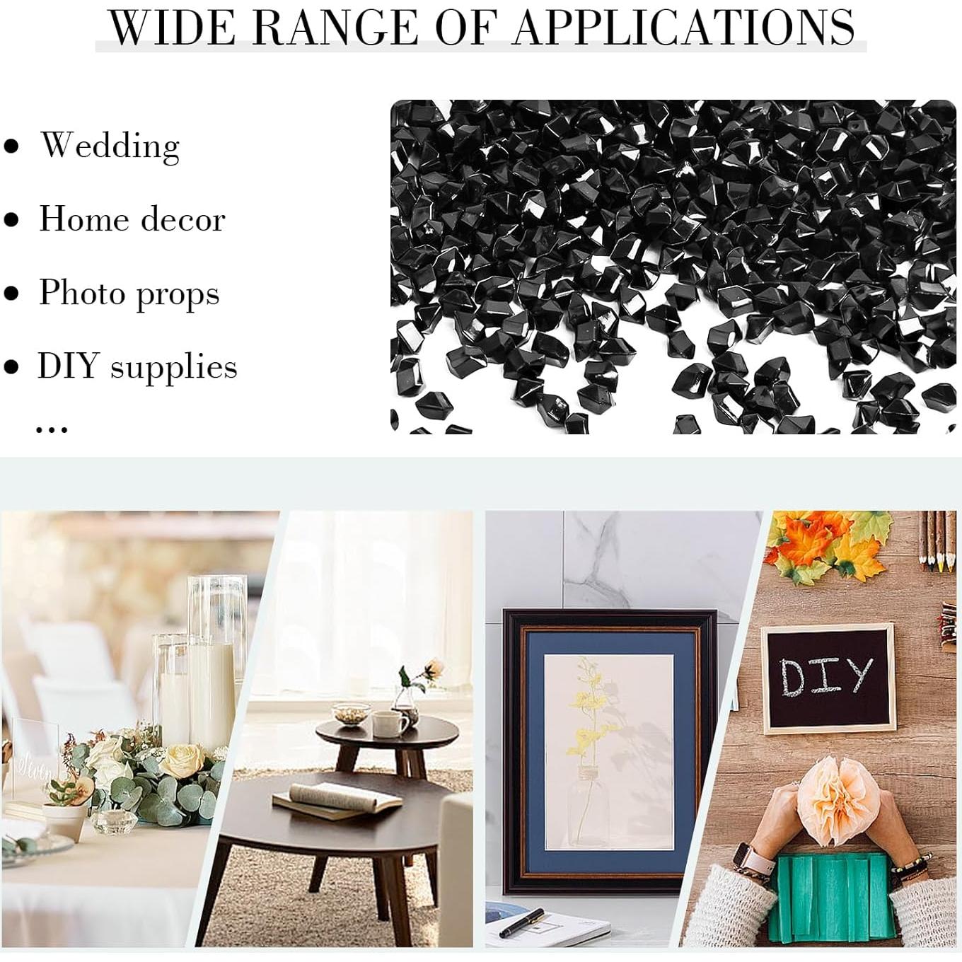 Rocas de Hielo Falsas Negras DomeStar 4200PCS para Decoración