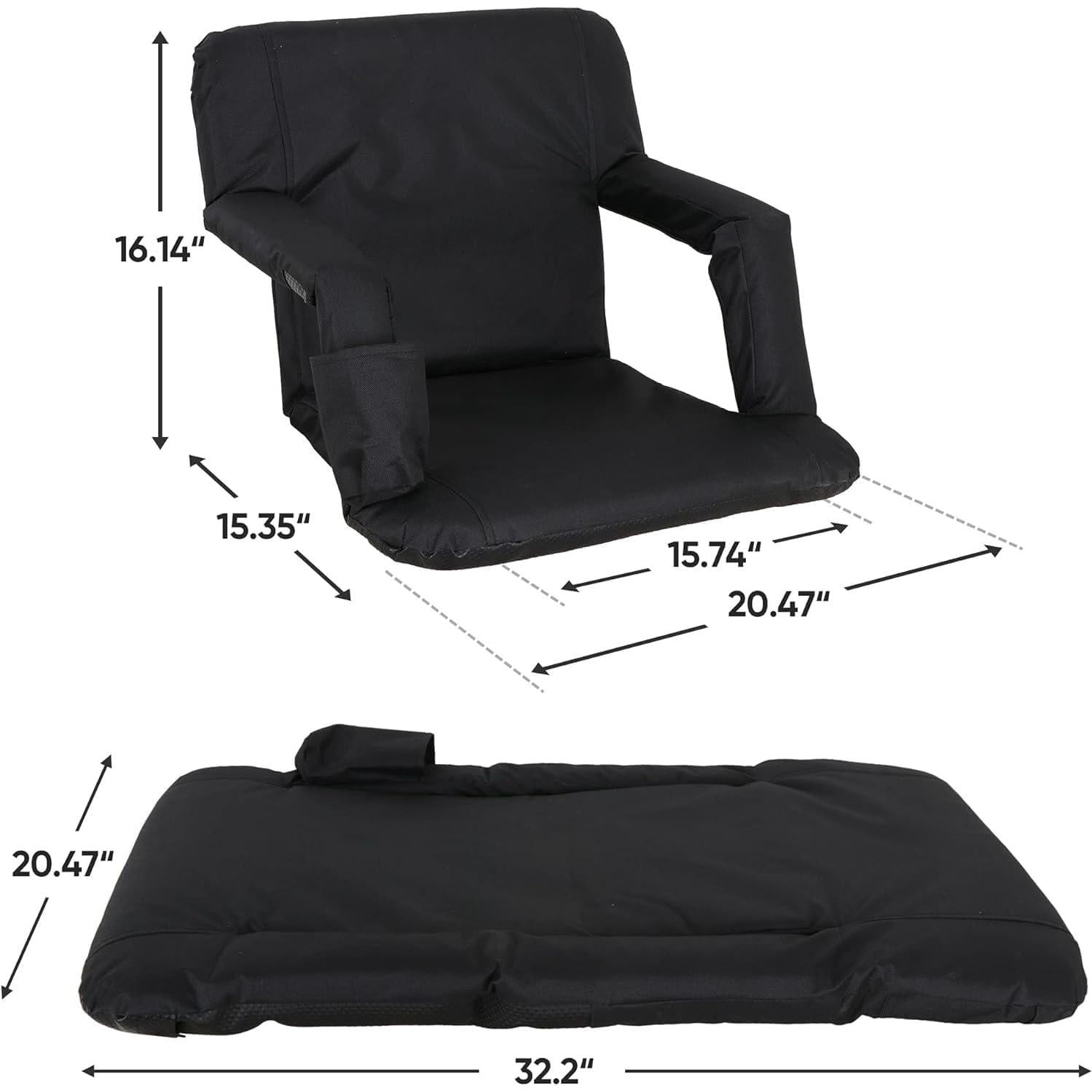 Silla de Estadio Portátil Oteymart Ancha 15.74-20.47 cm Ajustable