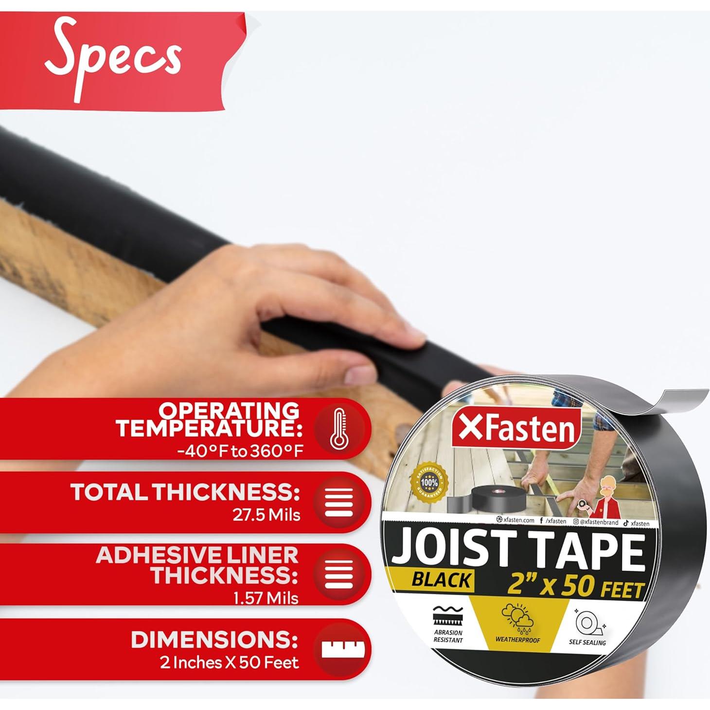 Cinta Butílica XFasten 5 cm x 15 m Impermeable para Decking