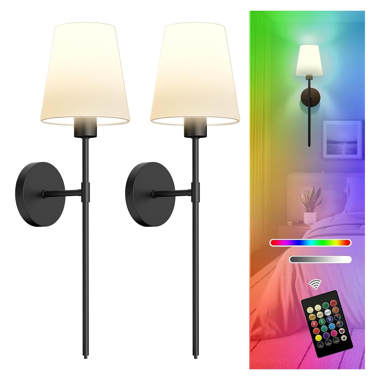 Juego de Apliques de Pared Inalámbricos Lightania 2 Unidades