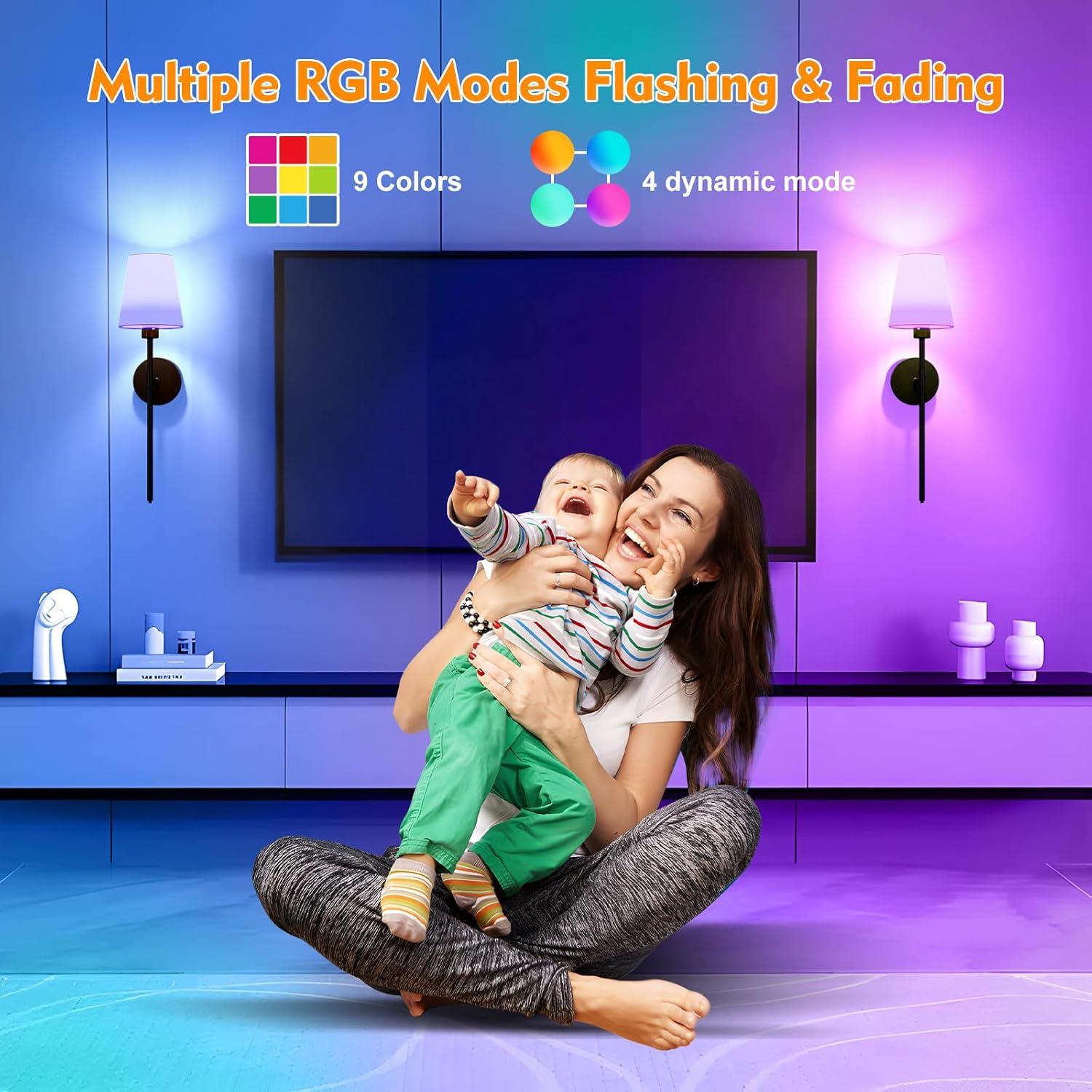 Juego de Apliques de Pared Inalámbricos Lightania 2 Unidades