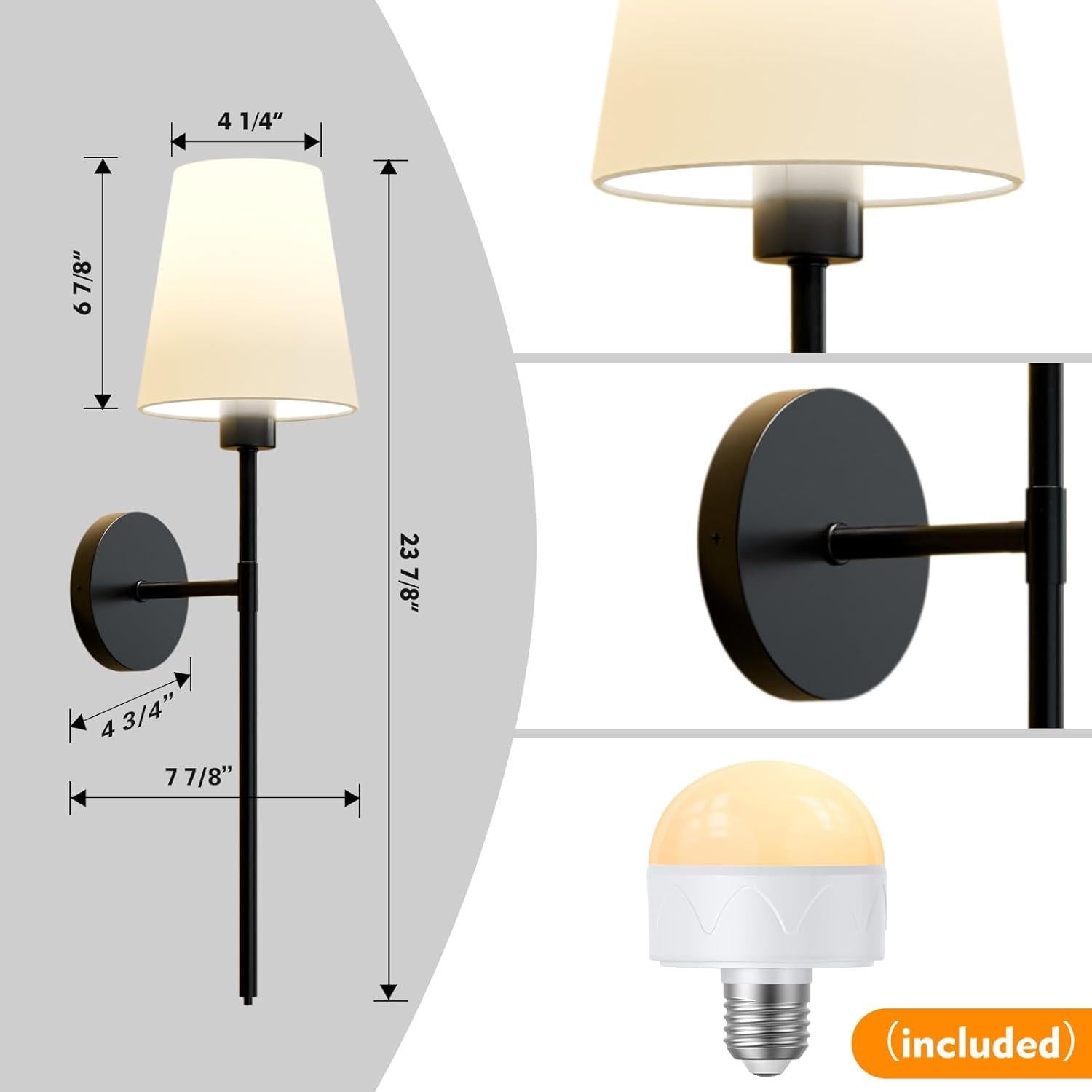 Juego de Apliques de Pared Inalámbricos Lightania 2 Unidades