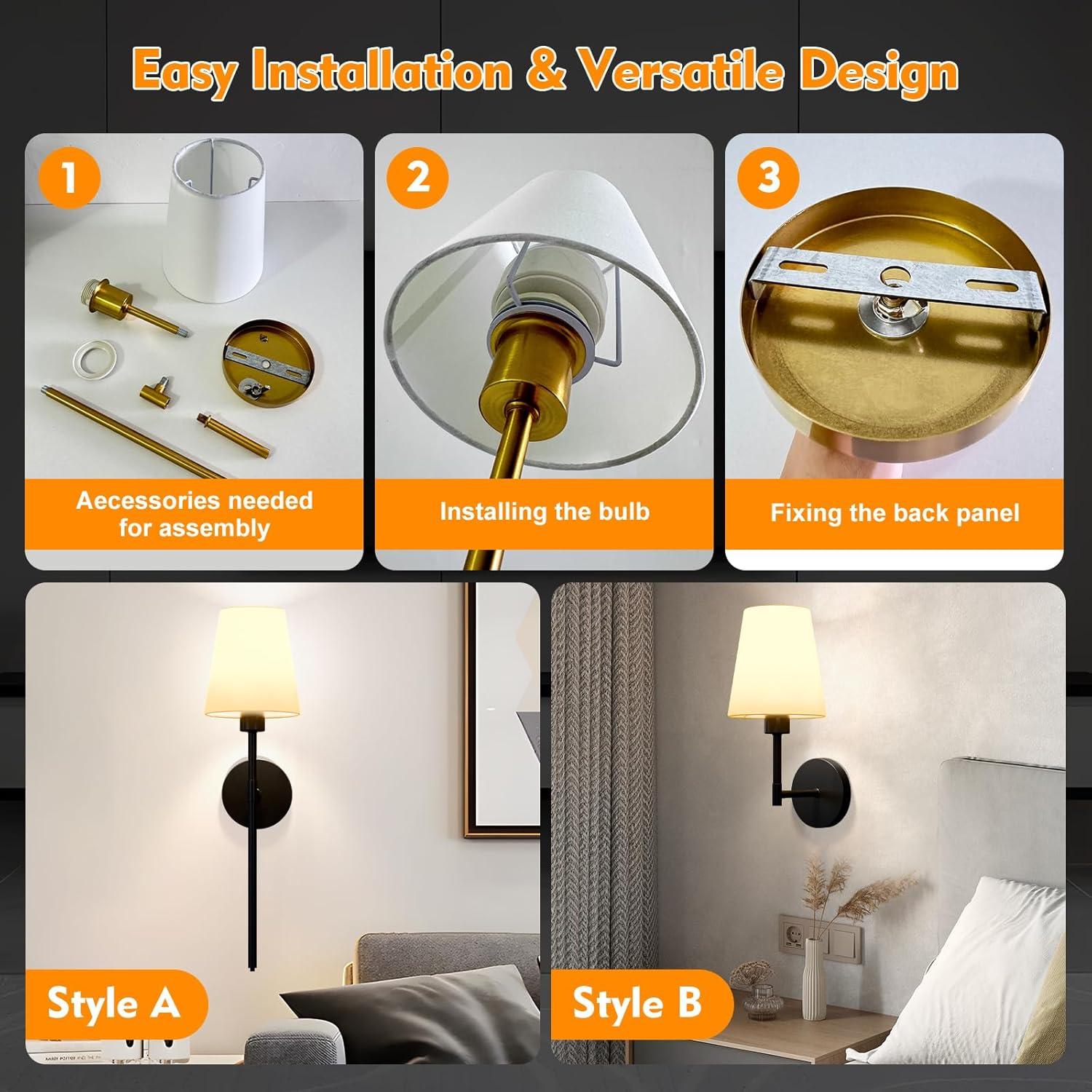 Juego de Apliques de Pared Inalámbricos Lightania 2 Unidades