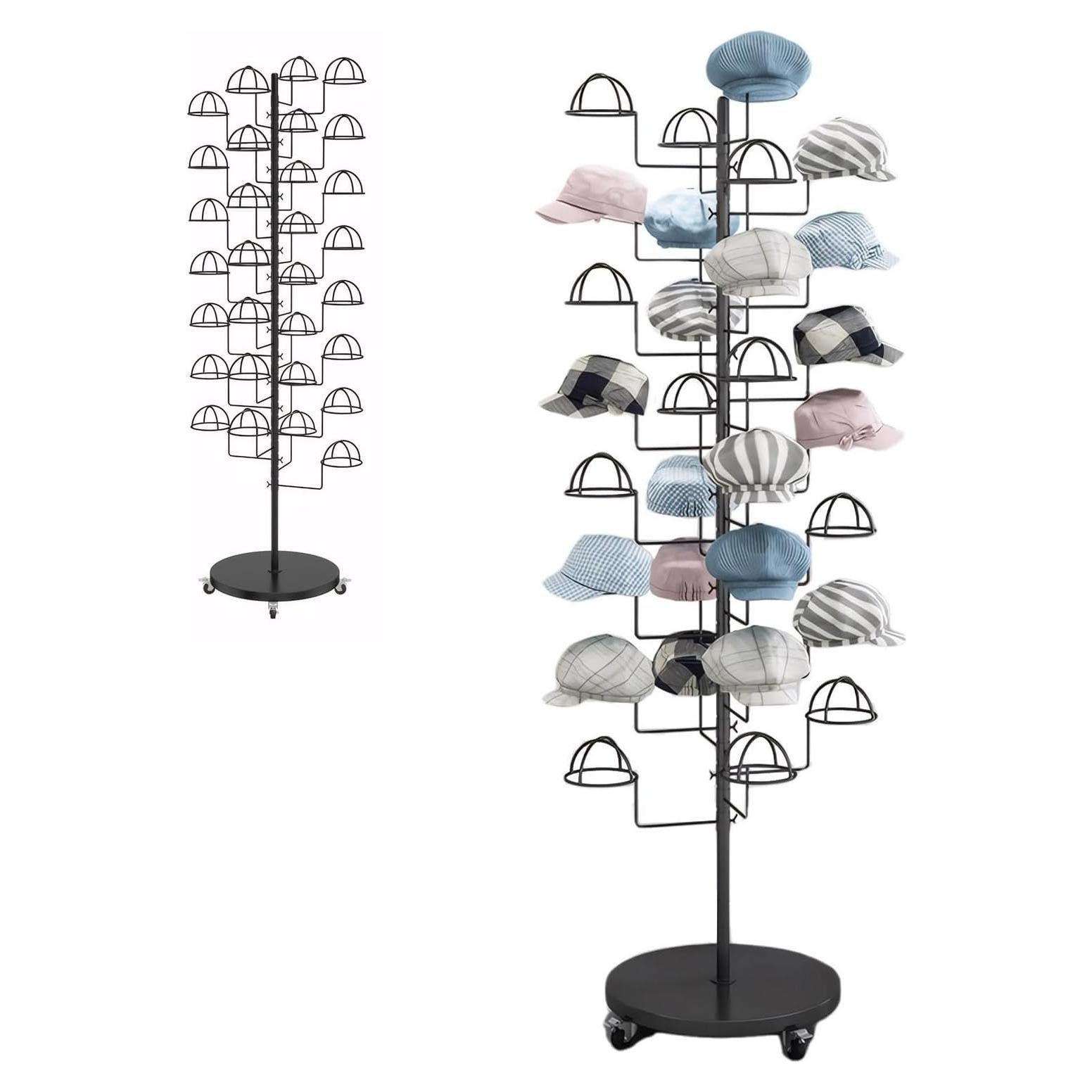 Soporte para Sombreros HEOTJUUQ de Metal 30 Ganchos Negro