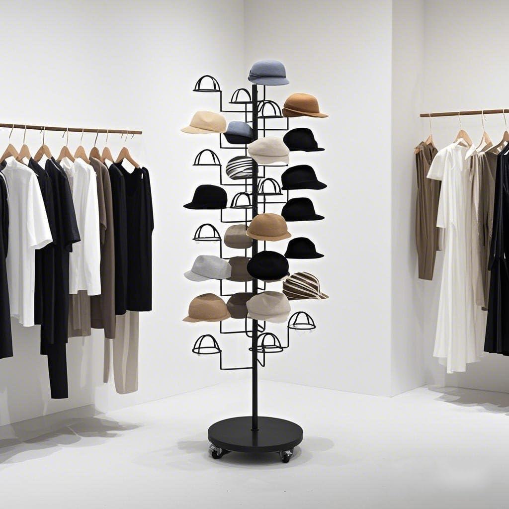 Soporte para Sombreros HEOTJUUQ de Metal 30 Ganchos Negro